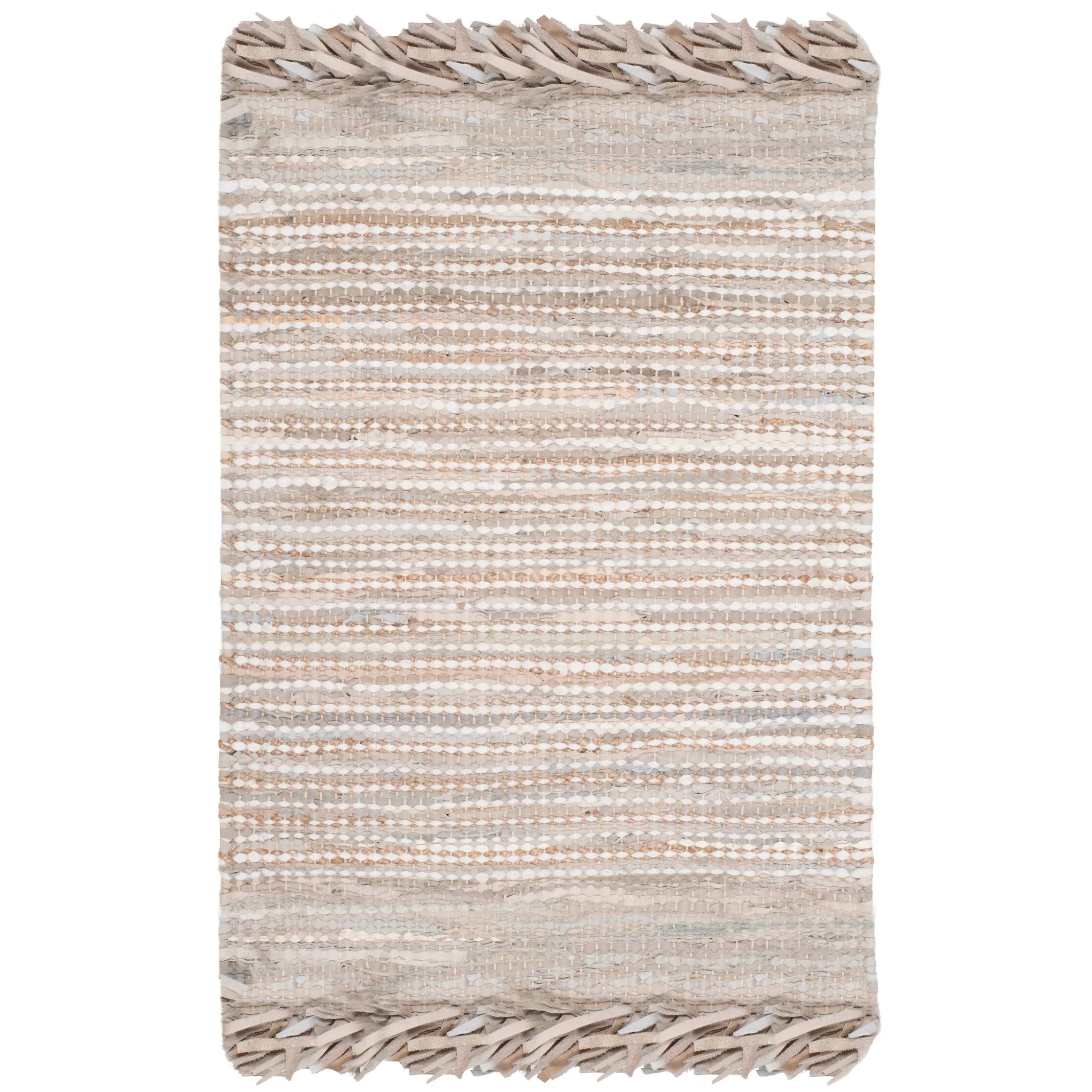SAFAVIEH Handmade Vintage Boho Leather Lia Modern Stripe Leather