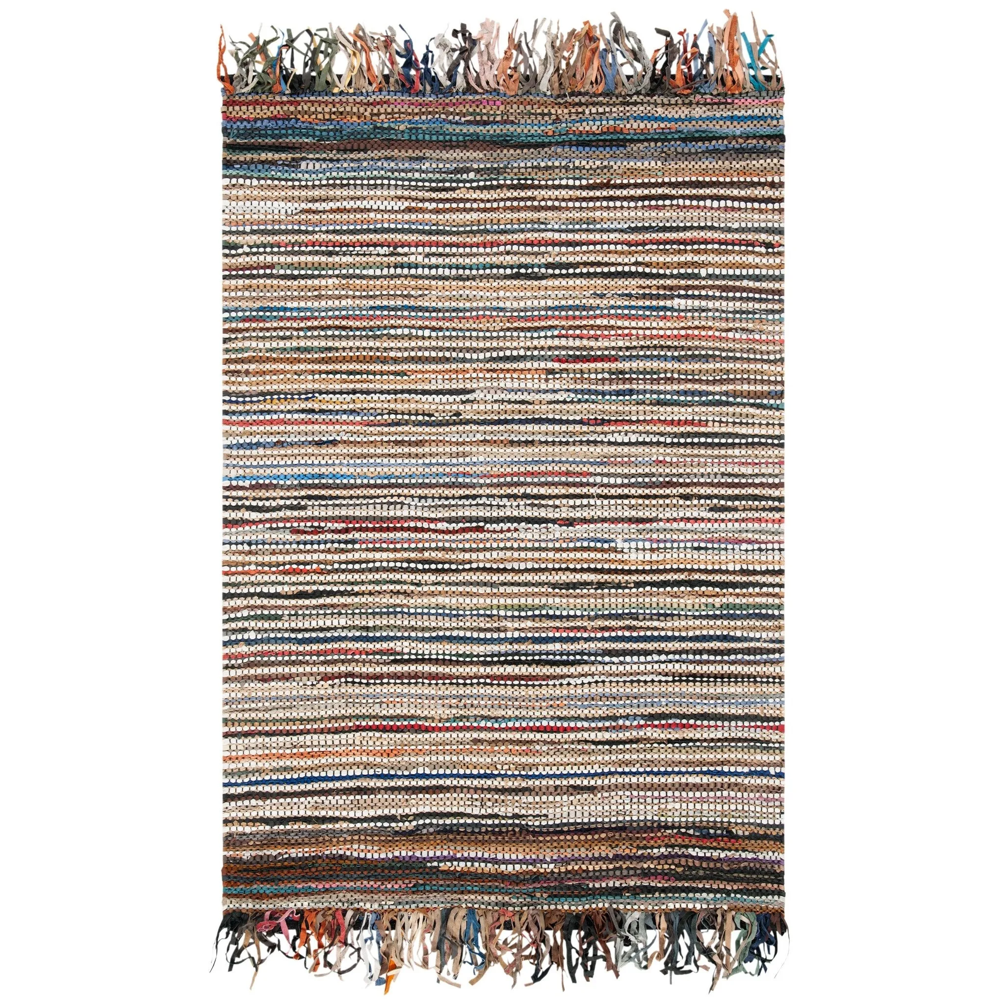 SAFAVIEH Handmade Vintage Boho Leather Lia Modern Stripe Leather