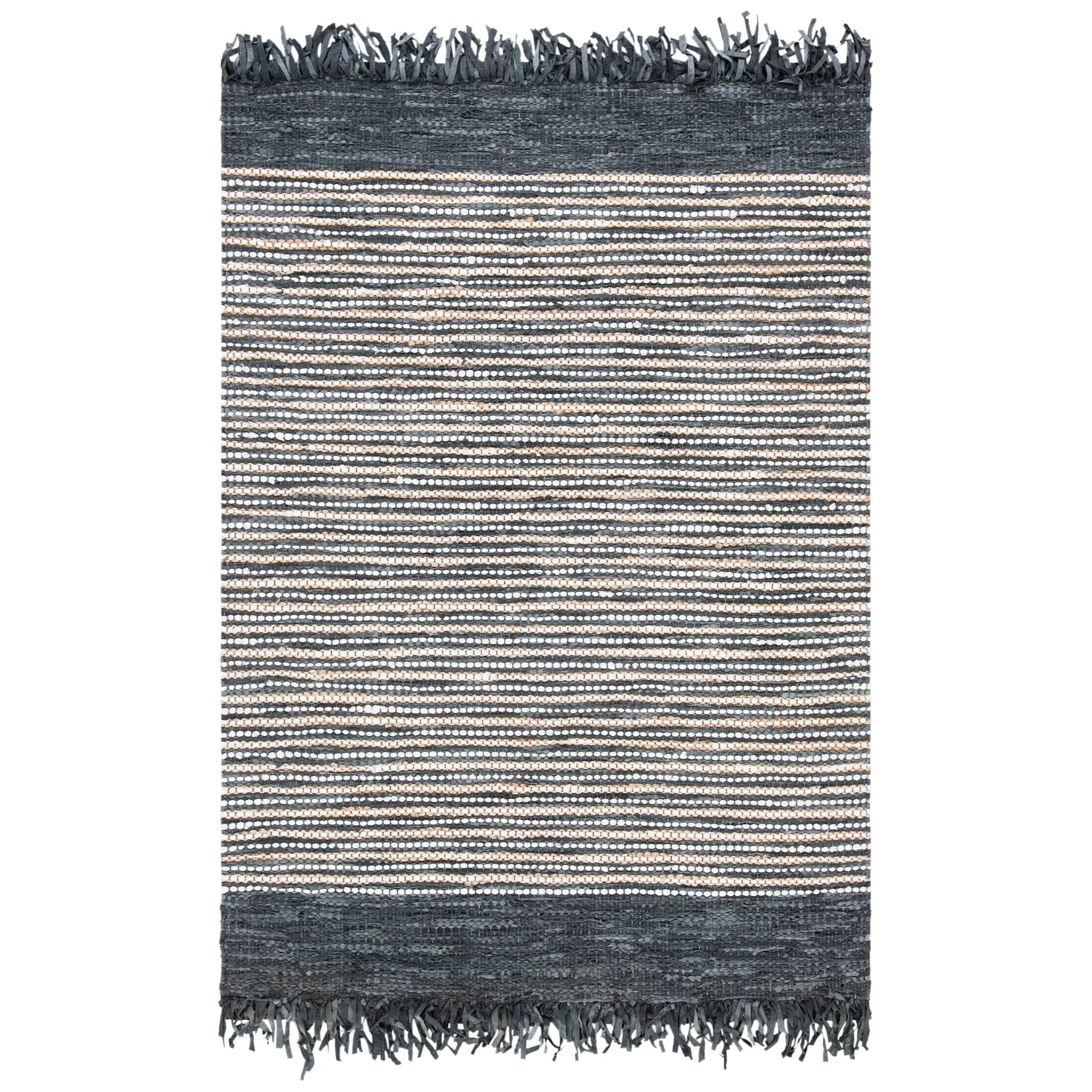 SAFAVIEH Handmade Vintage Boho Leather Lia Modern Stripe Leather