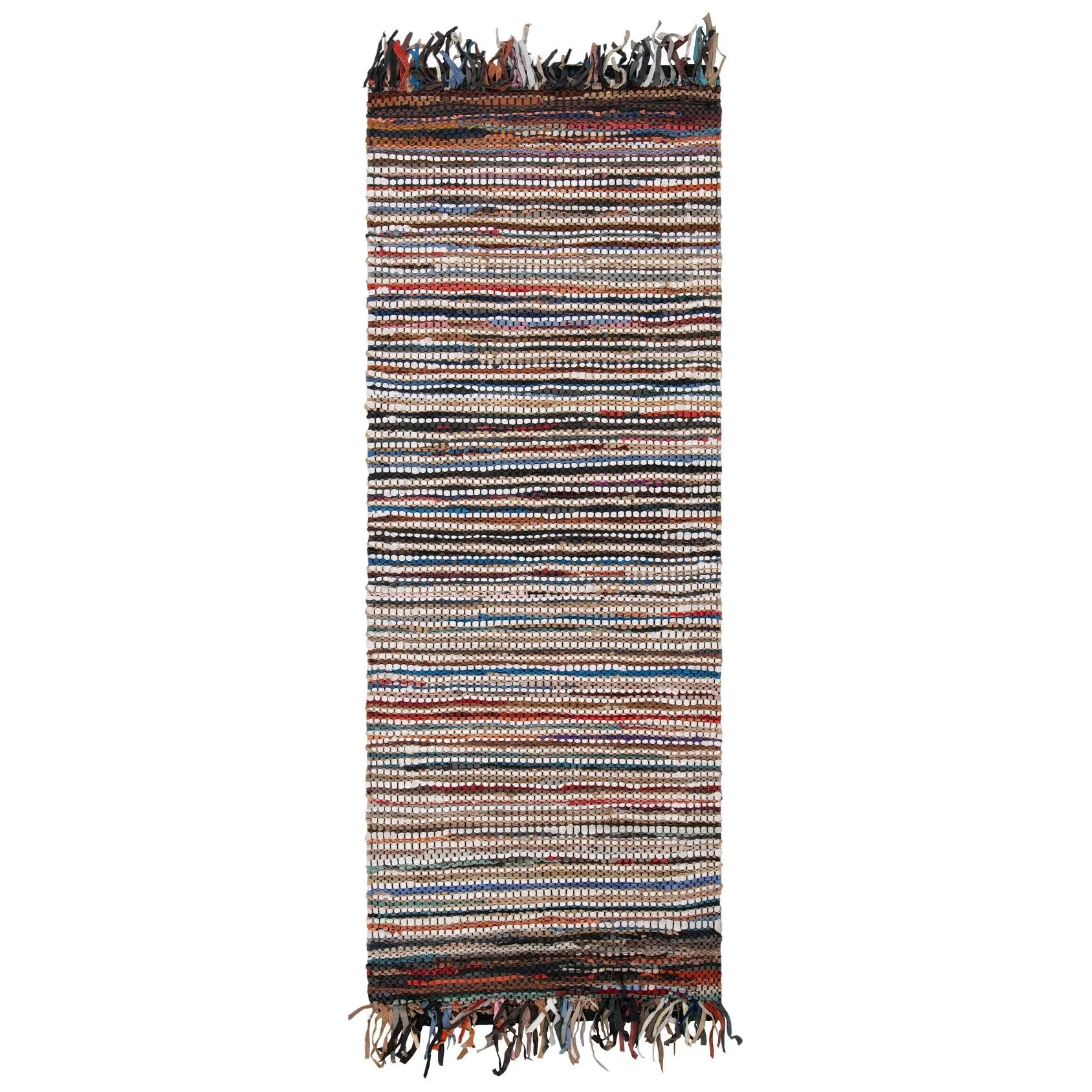 SAFAVIEH Handmade Vintage Boho Leather Lia Modern Stripe Leather
