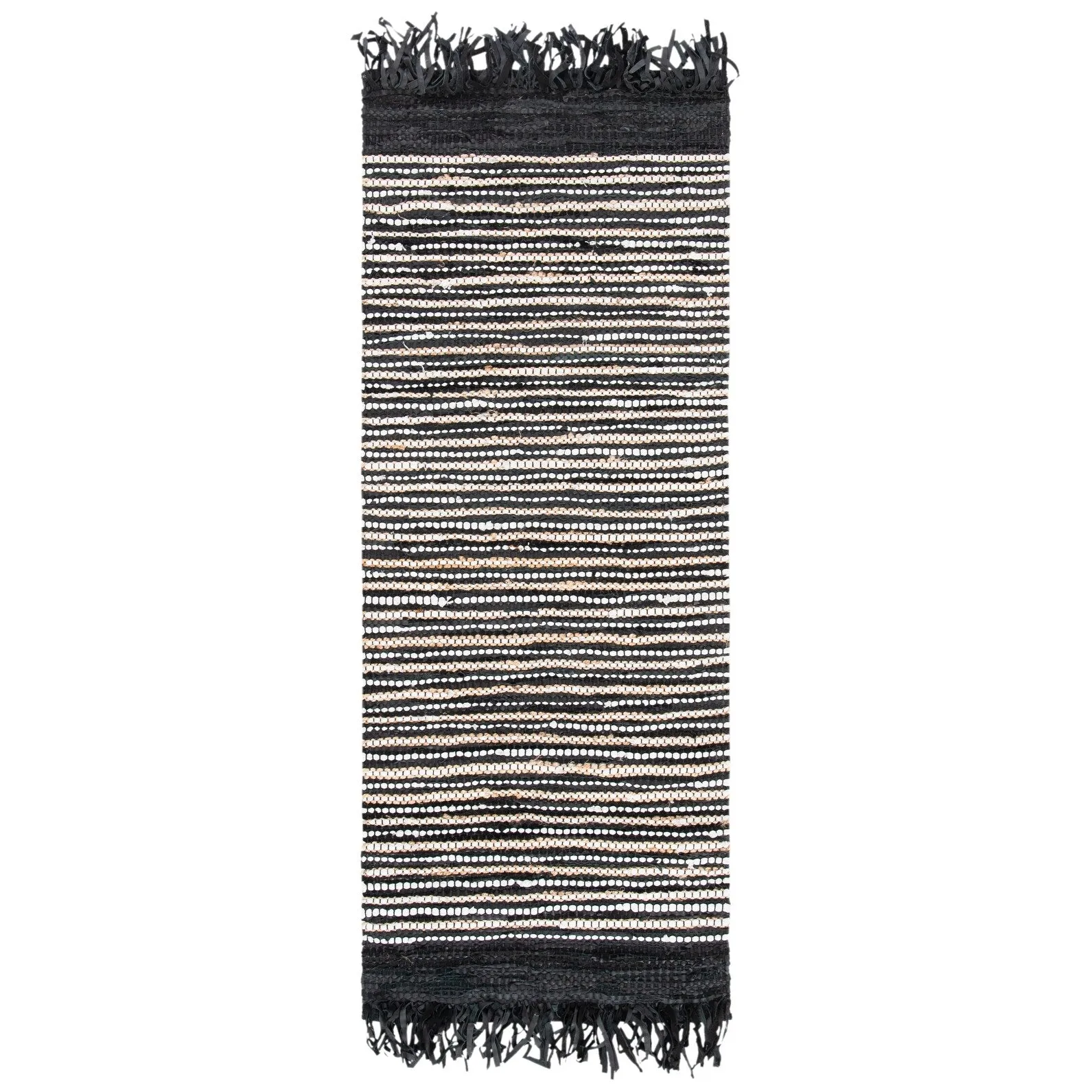 SAFAVIEH Handmade Vintage Boho Leather Lia Modern Stripe Leather