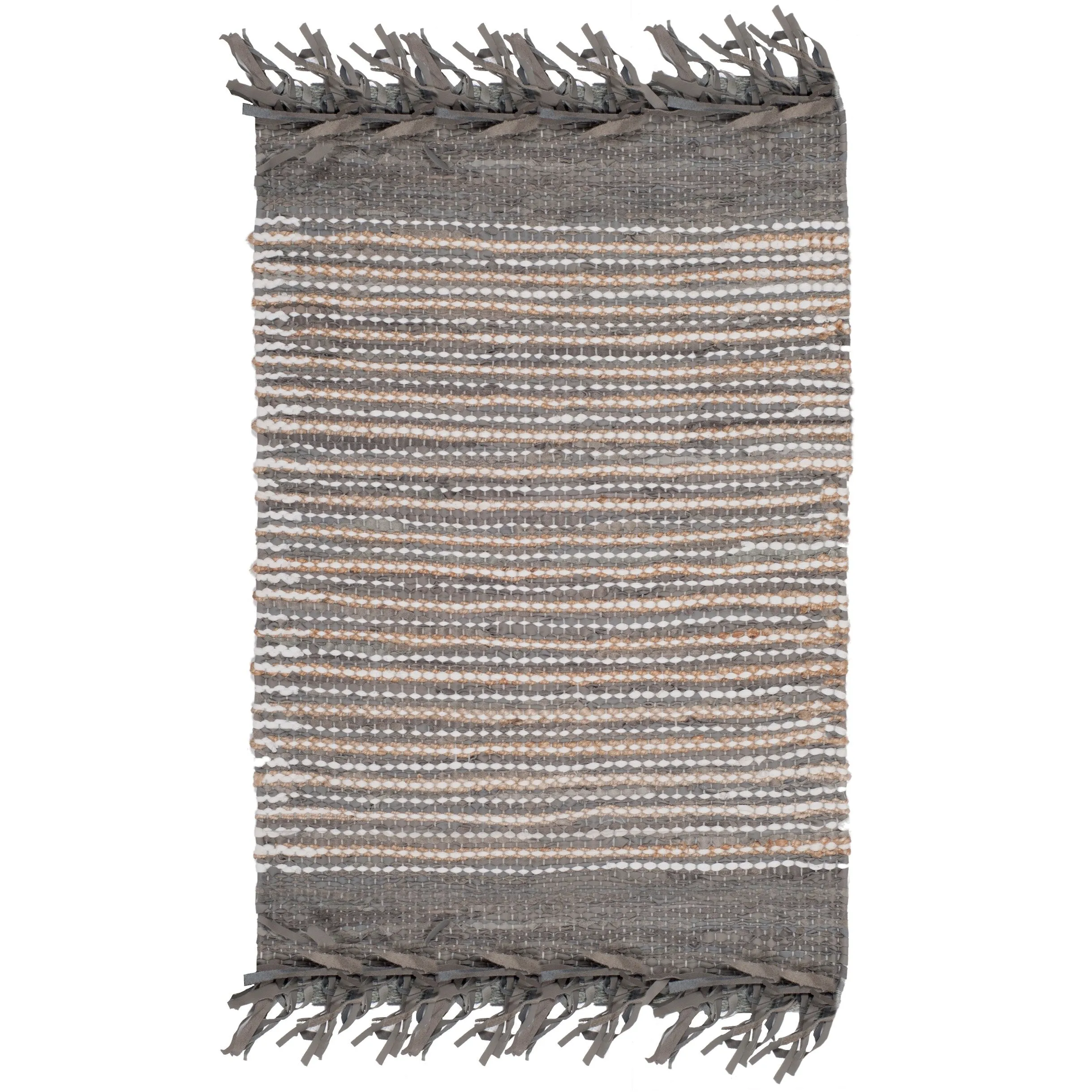 SAFAVIEH Handmade Vintage Boho Leather Lia Modern Stripe Leather