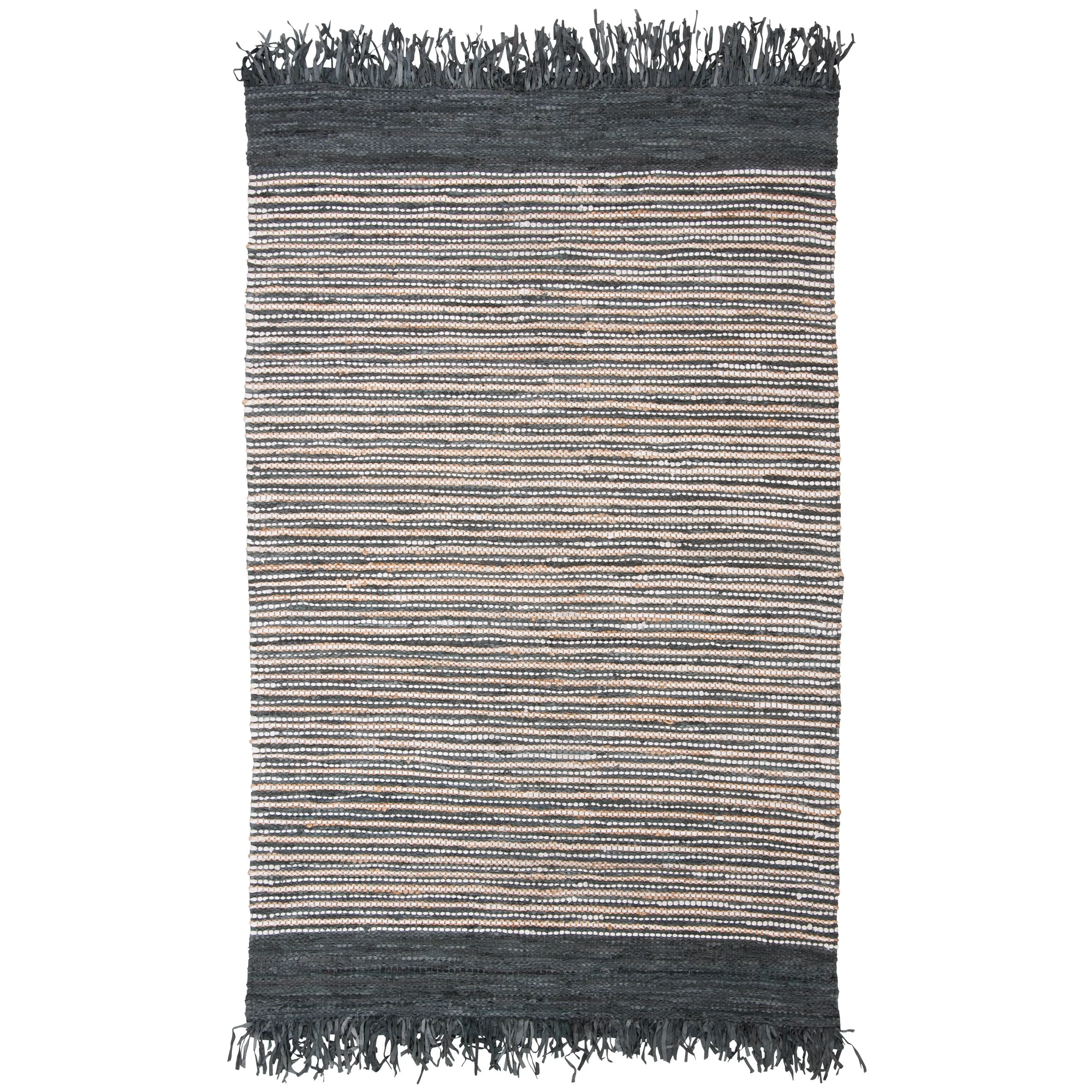SAFAVIEH Handmade Vintage Boho Leather Lia Modern Stripe Leather