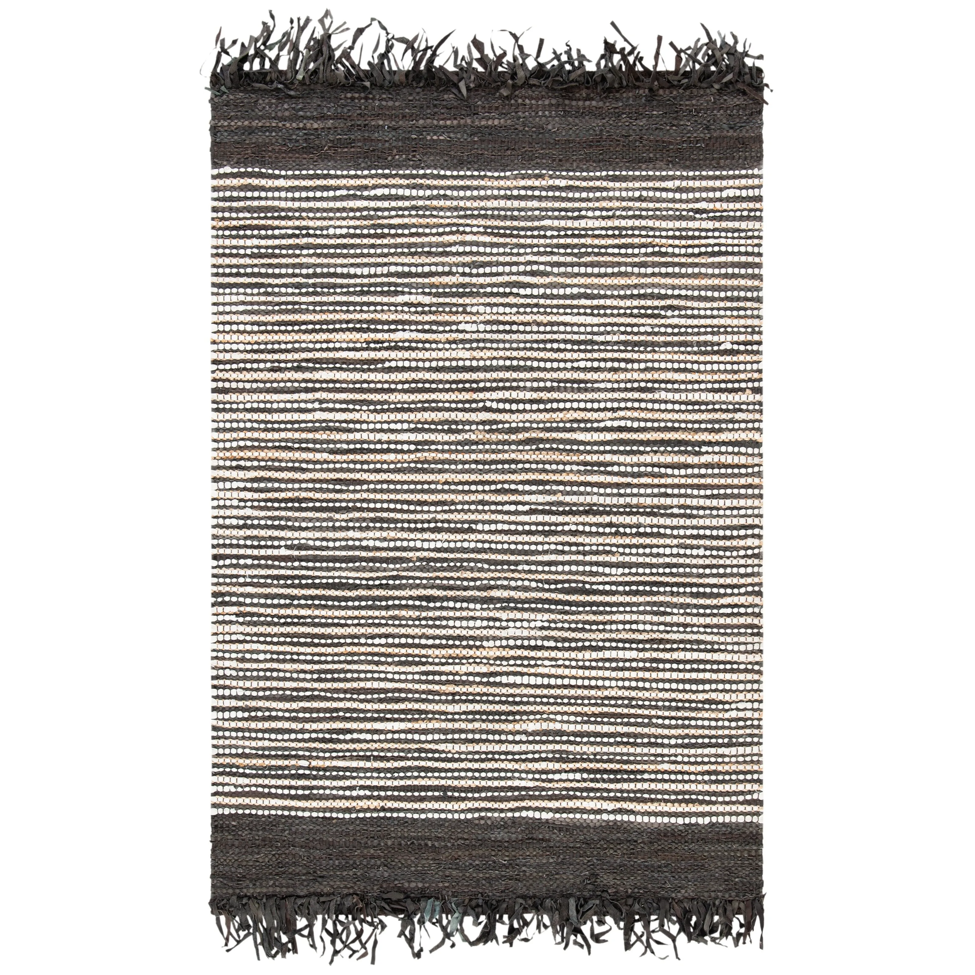 SAFAVIEH Handmade Vintage Boho Leather Lia Modern Stripe Leather