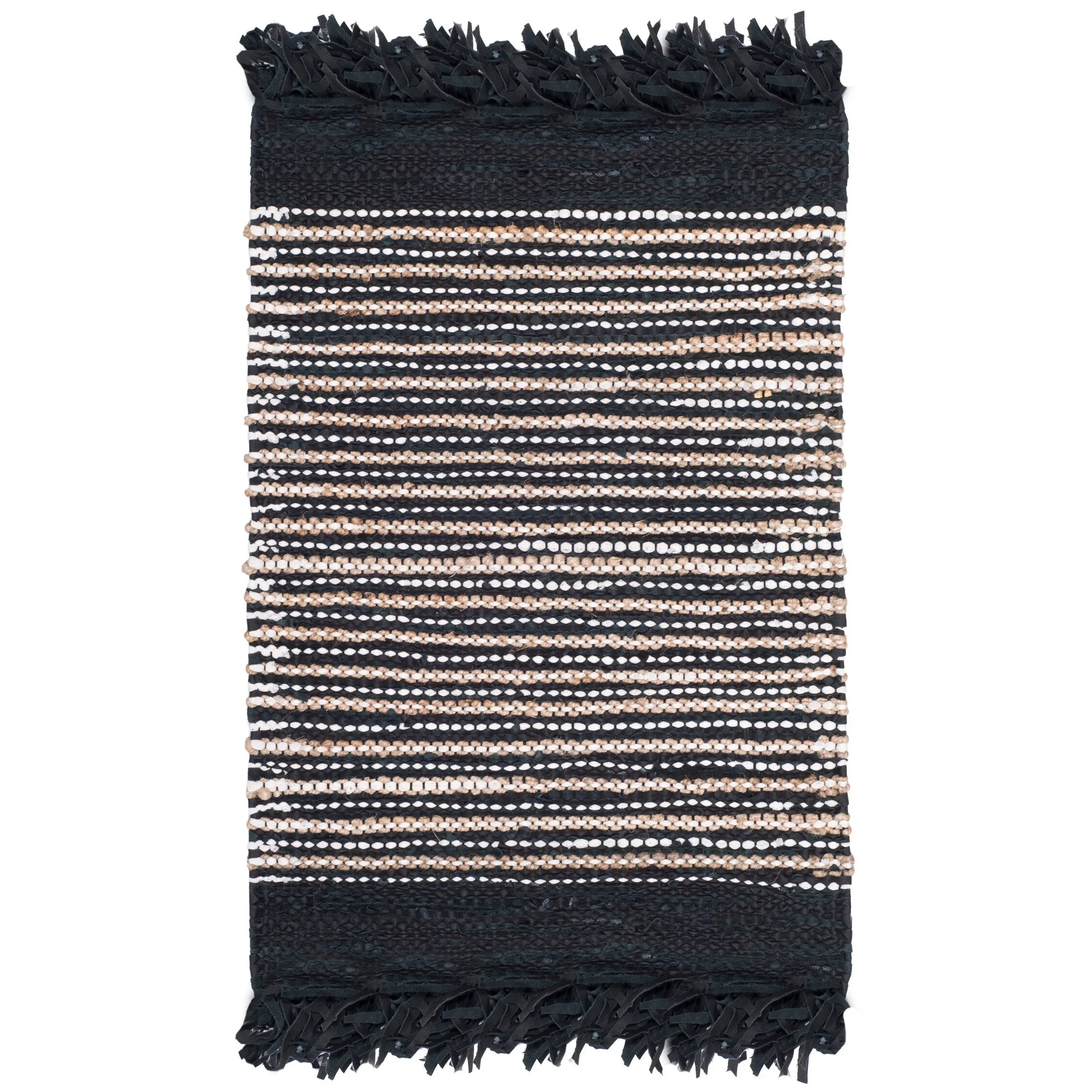SAFAVIEH Handmade Vintage Boho Leather Lia Modern Stripe Leather