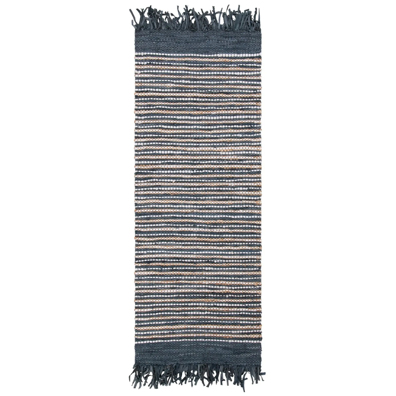 SAFAVIEH Handmade Vintage Boho Leather Lia Modern Stripe Leather