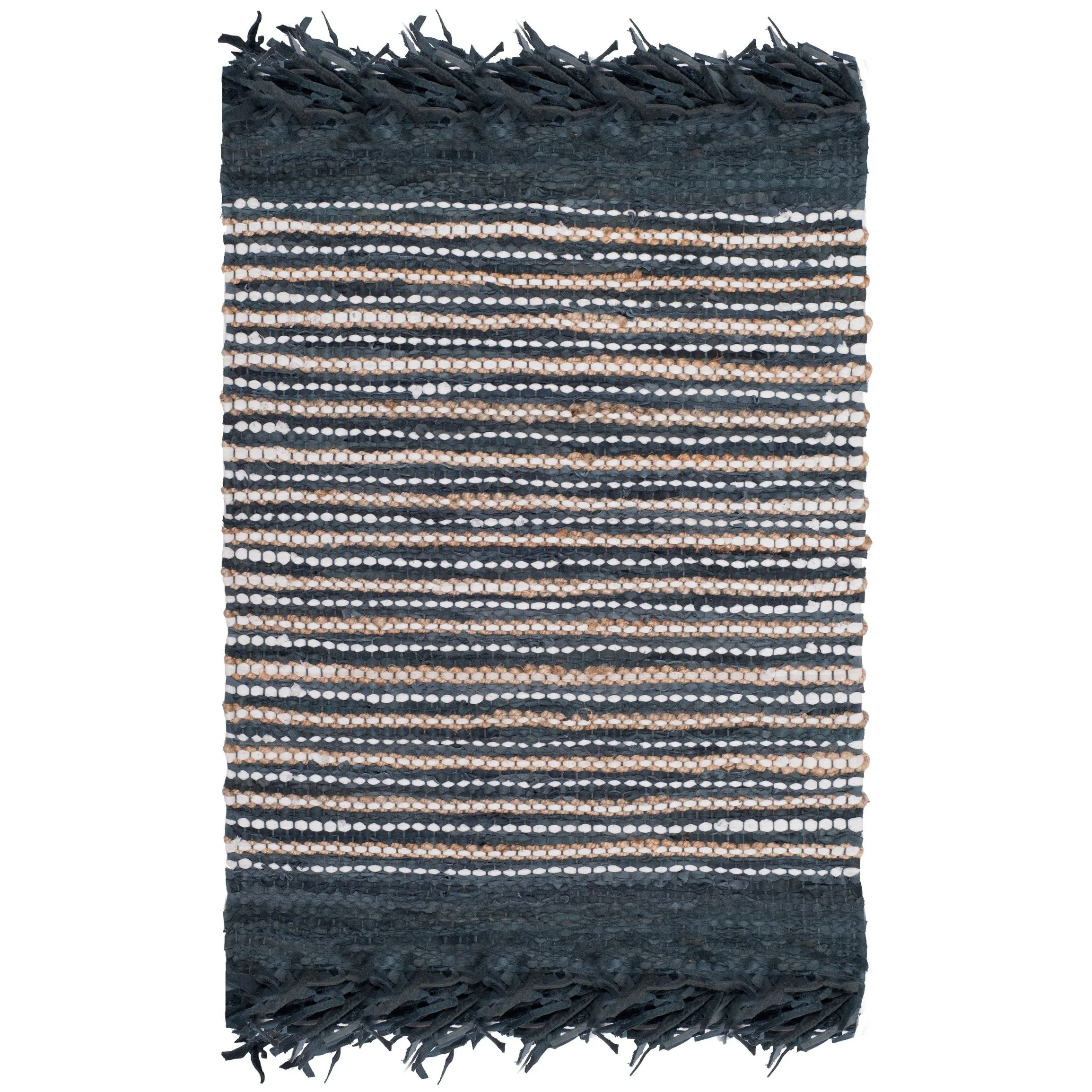 SAFAVIEH Handmade Vintage Boho Leather Lia Modern Stripe Leather