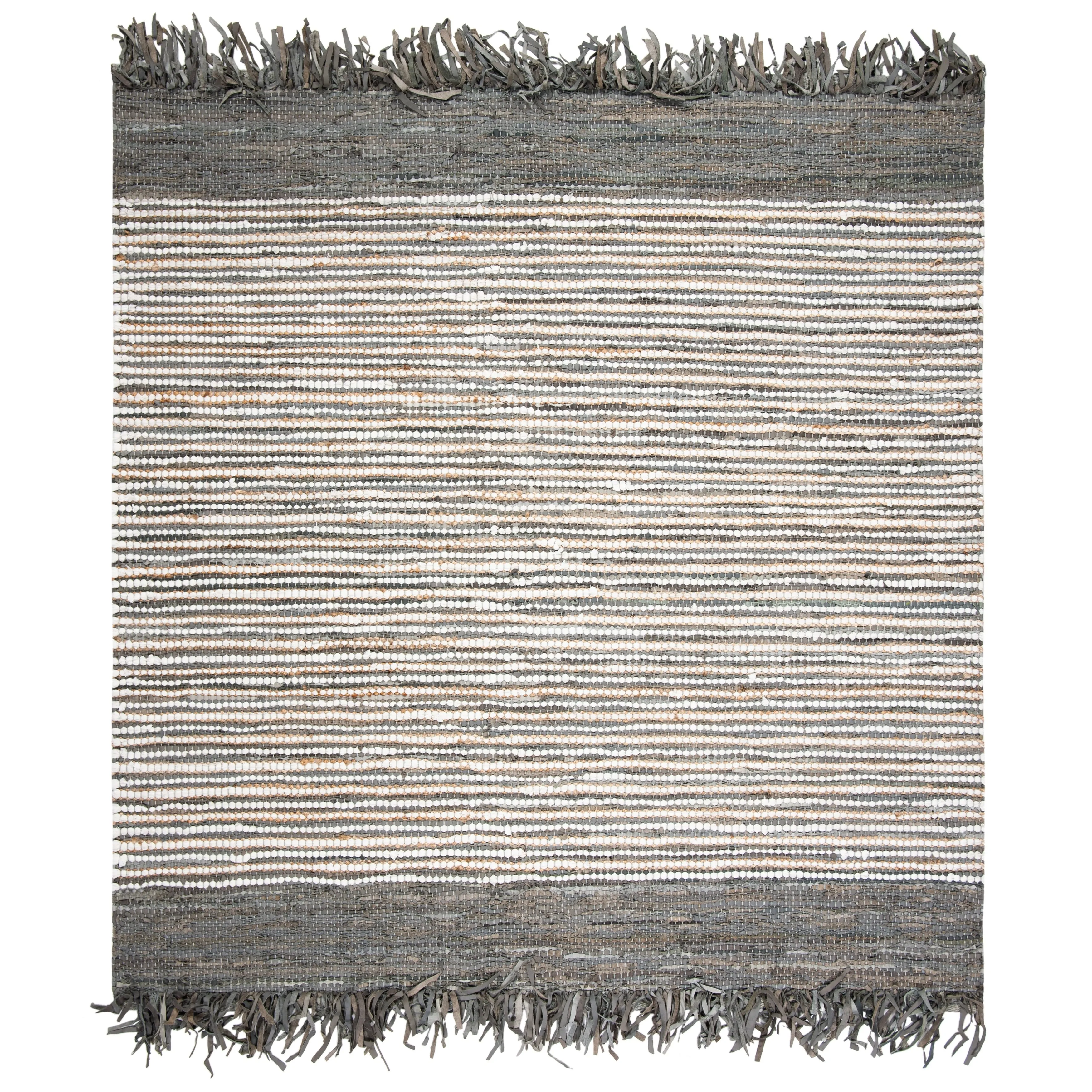 SAFAVIEH Handmade Vintage Boho Leather Lia Modern Stripe Leather