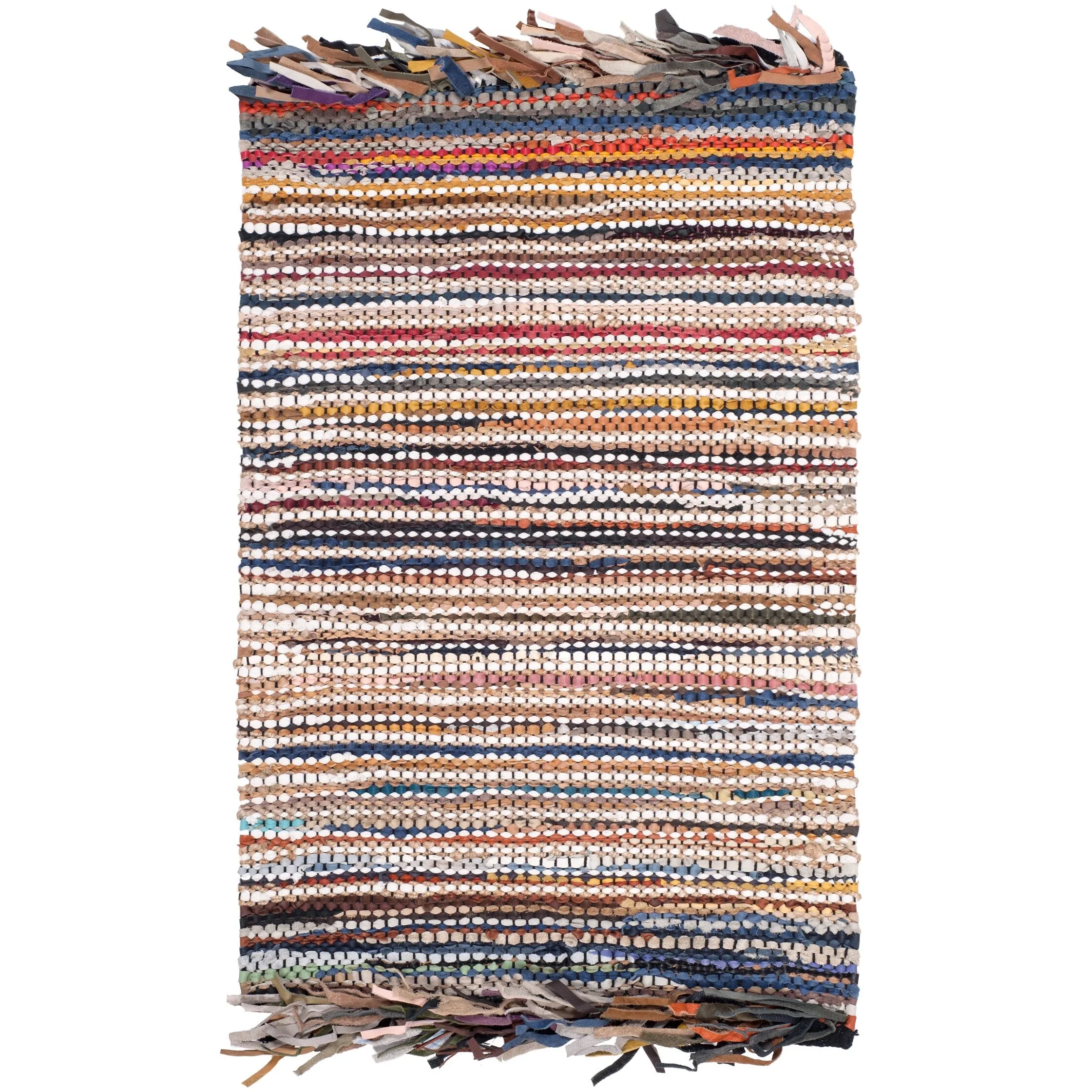 SAFAVIEH Handmade Vintage Boho Leather Lia Modern Stripe Leather