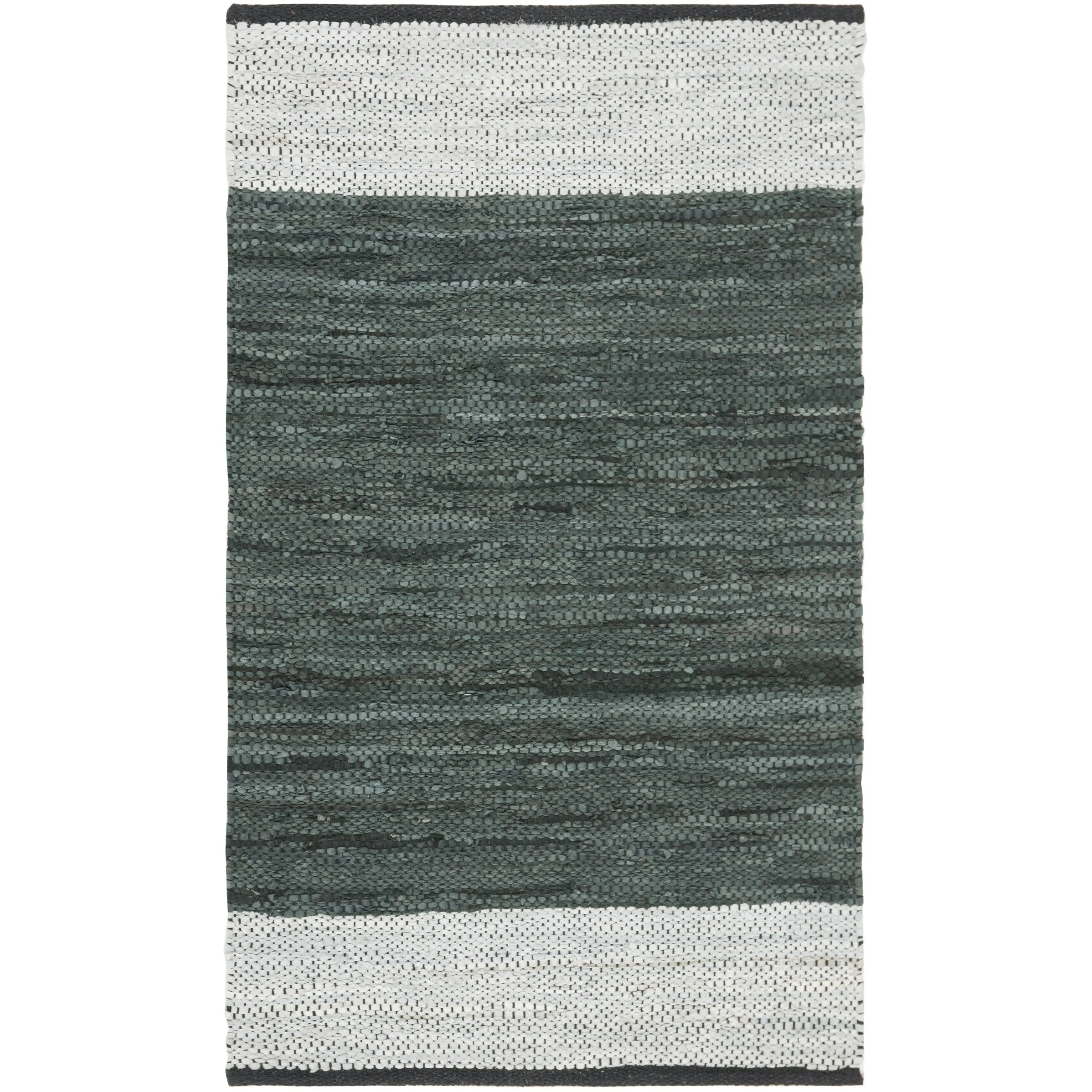 SAFAVIEH Handmade Vintage Boho Leather Nichelle Modern Stripe Leather