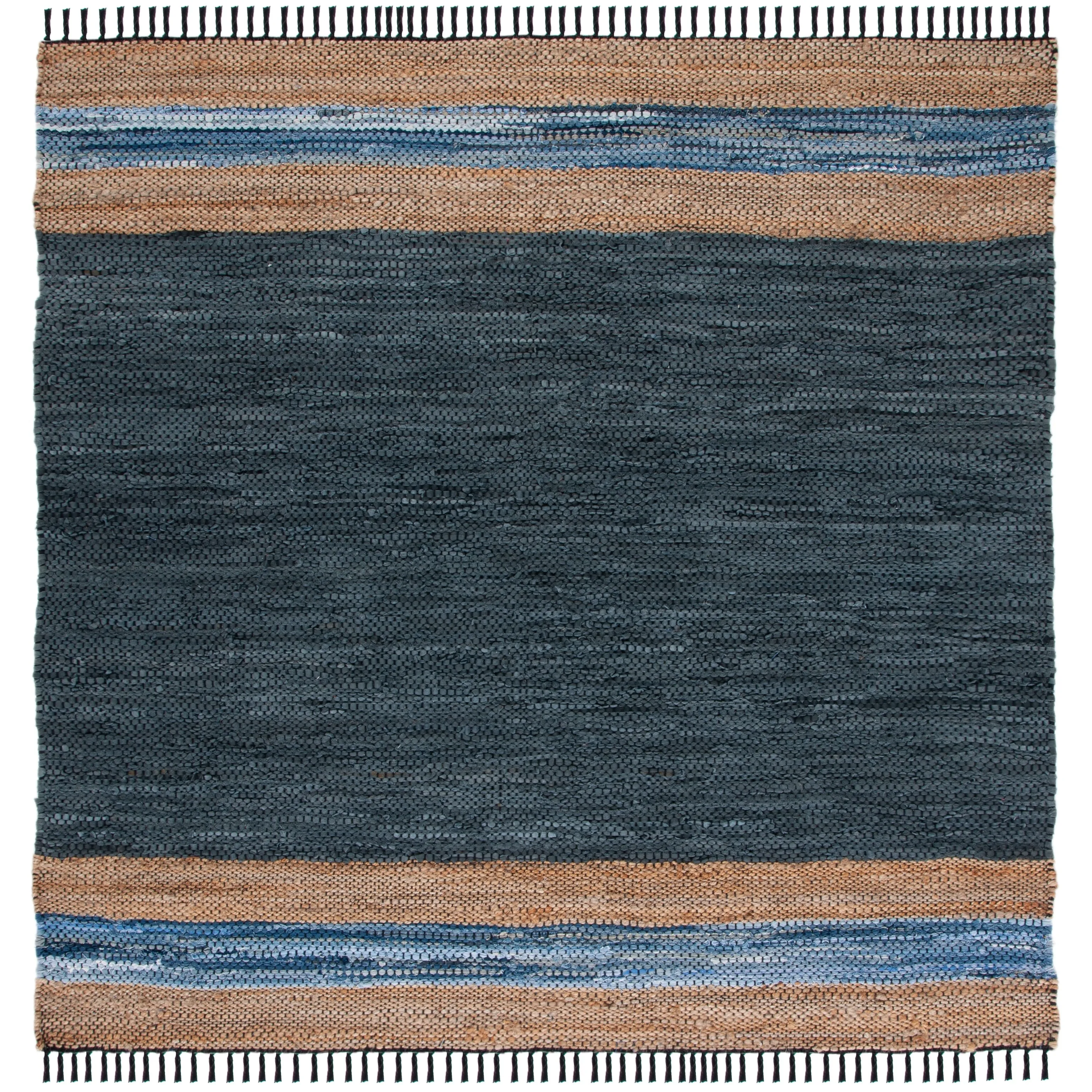 SAFAVIEH Handmade Vintage Leather Alissa Modern Fringe Rug