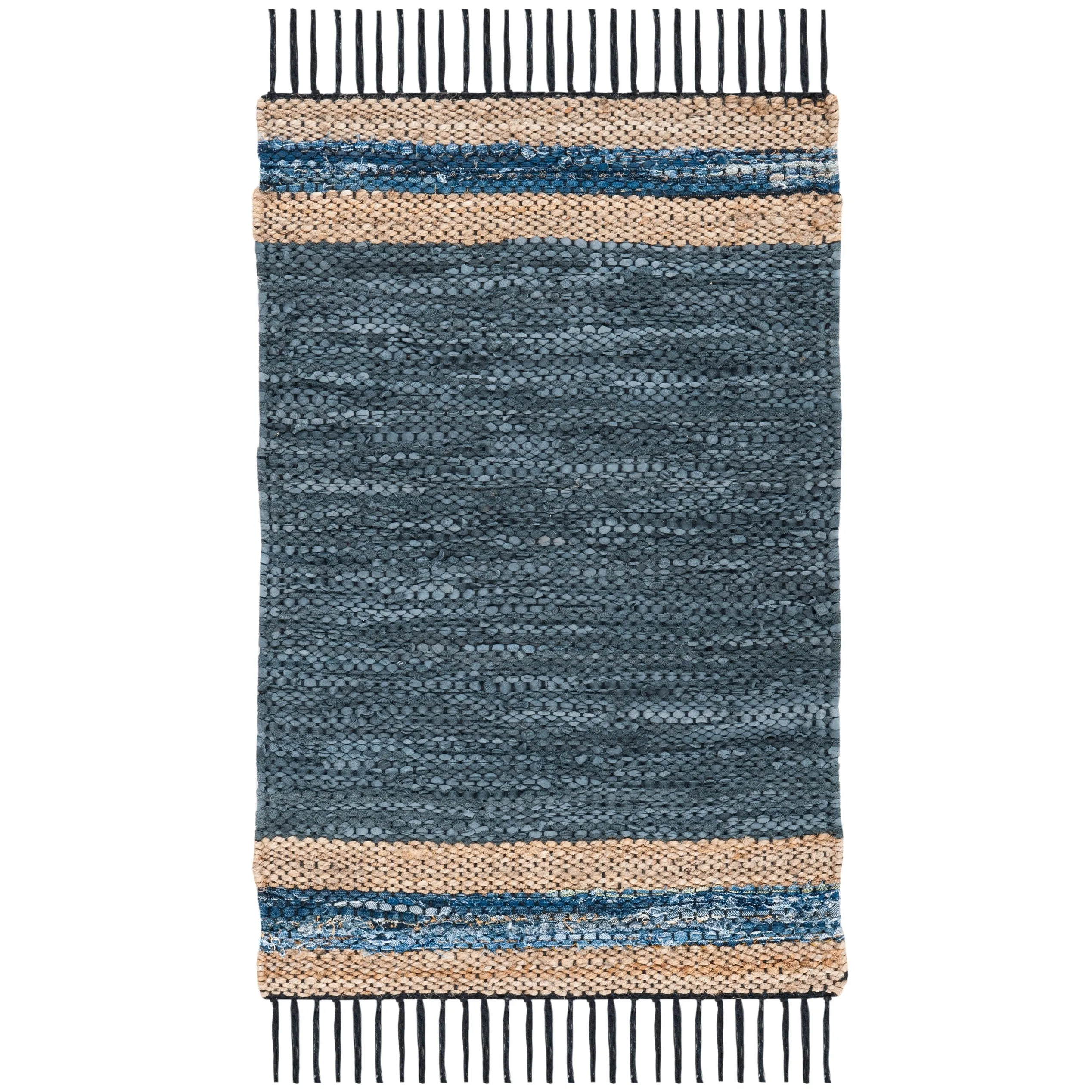 SAFAVIEH Handmade Vintage Leather Alissa Modern Fringe Rug