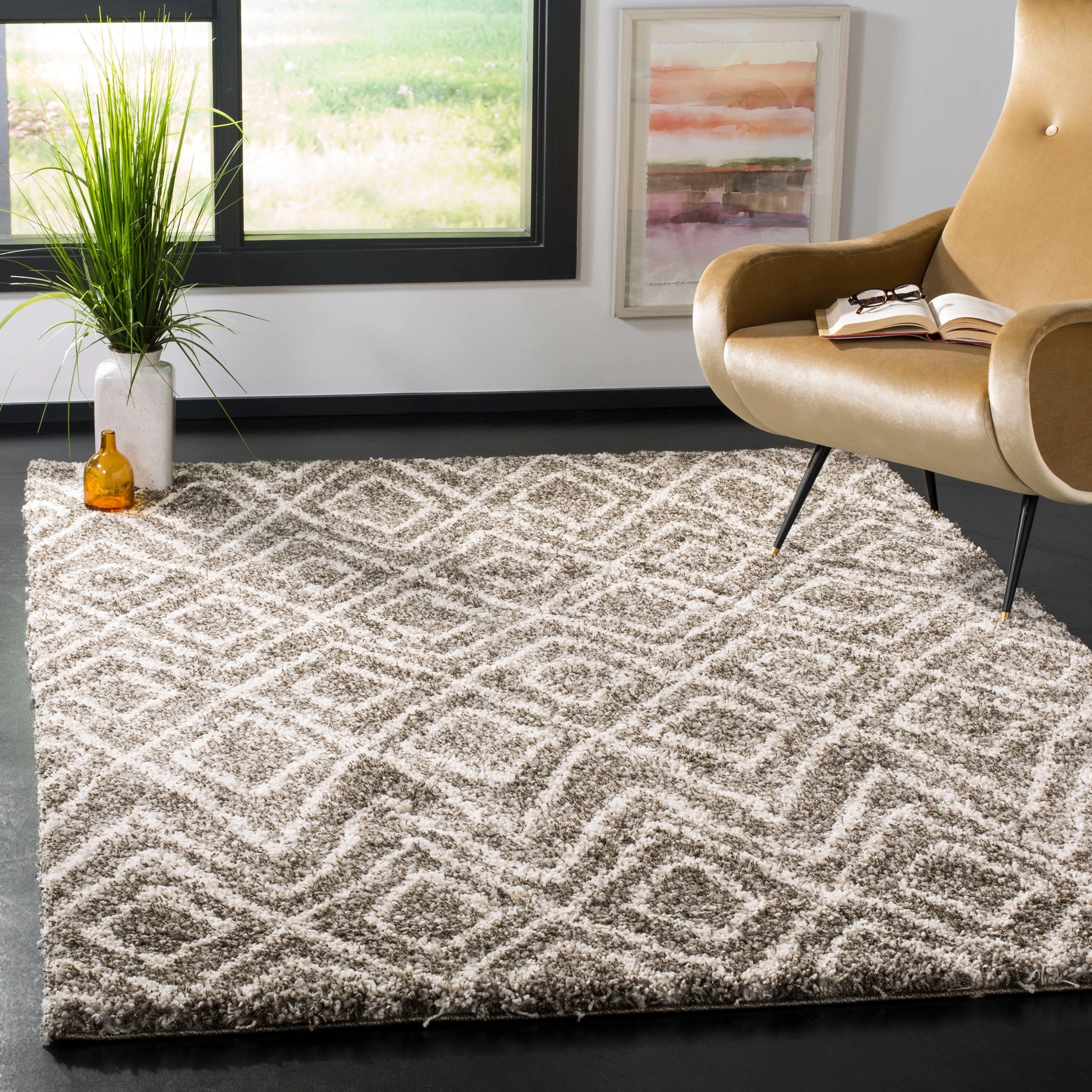 SAFAVIEH Hudson Shag Godelind Moroccan Boho 2-inch Thick Rug