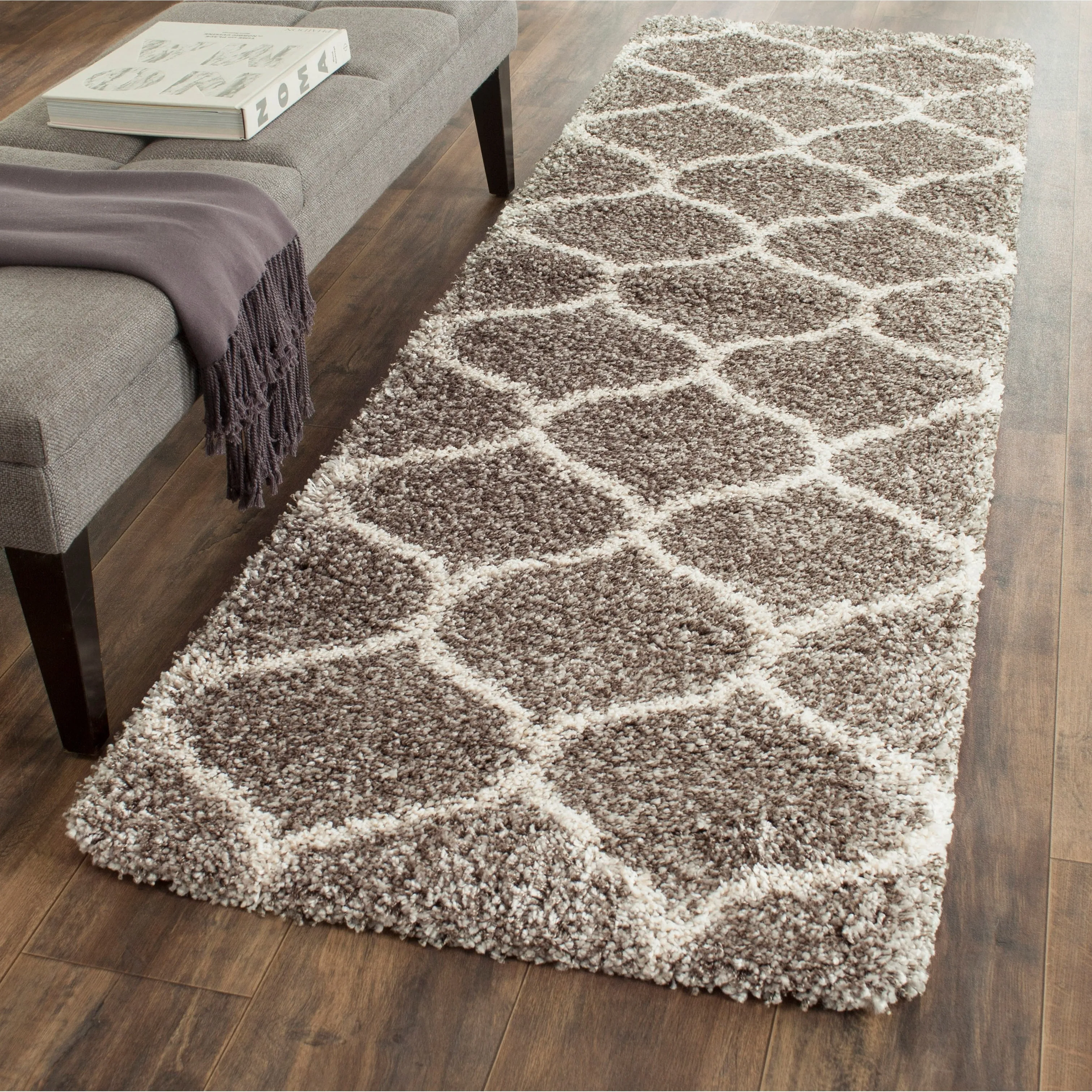 SAFAVIEH Hudson Shag Pushpa Trellis 2-inch Thick Area Rug