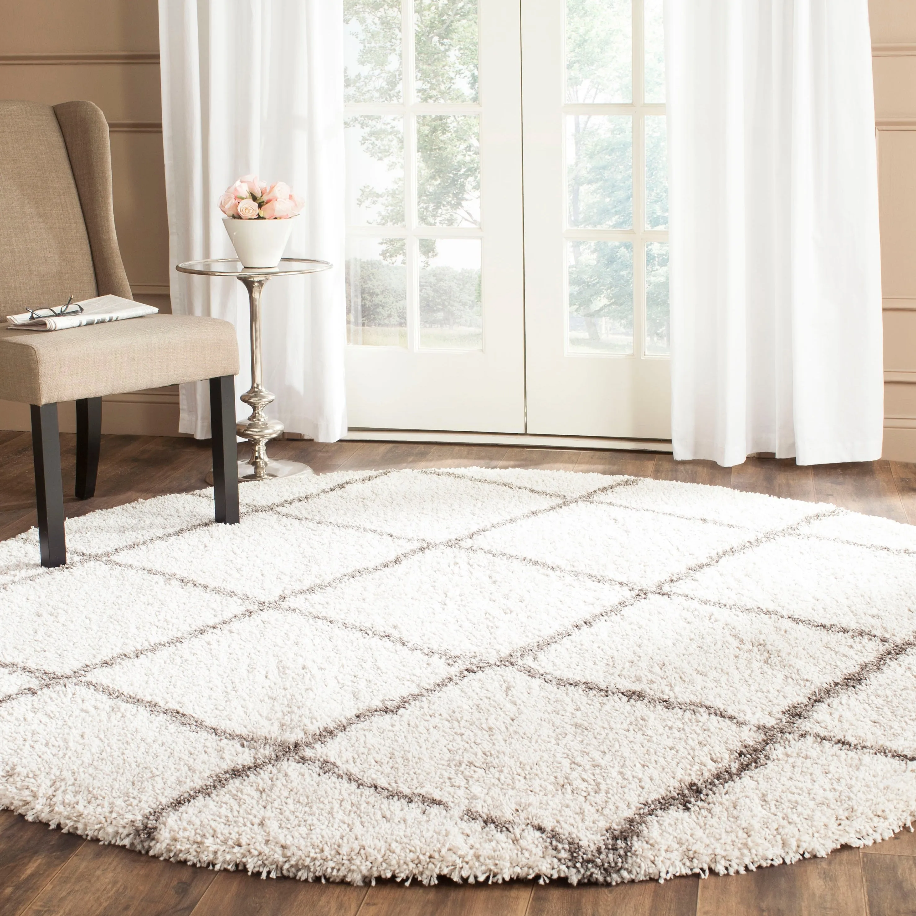 SAFAVIEH Hudson Shag Raili Diamond Trellis 2-inch Thick Rug