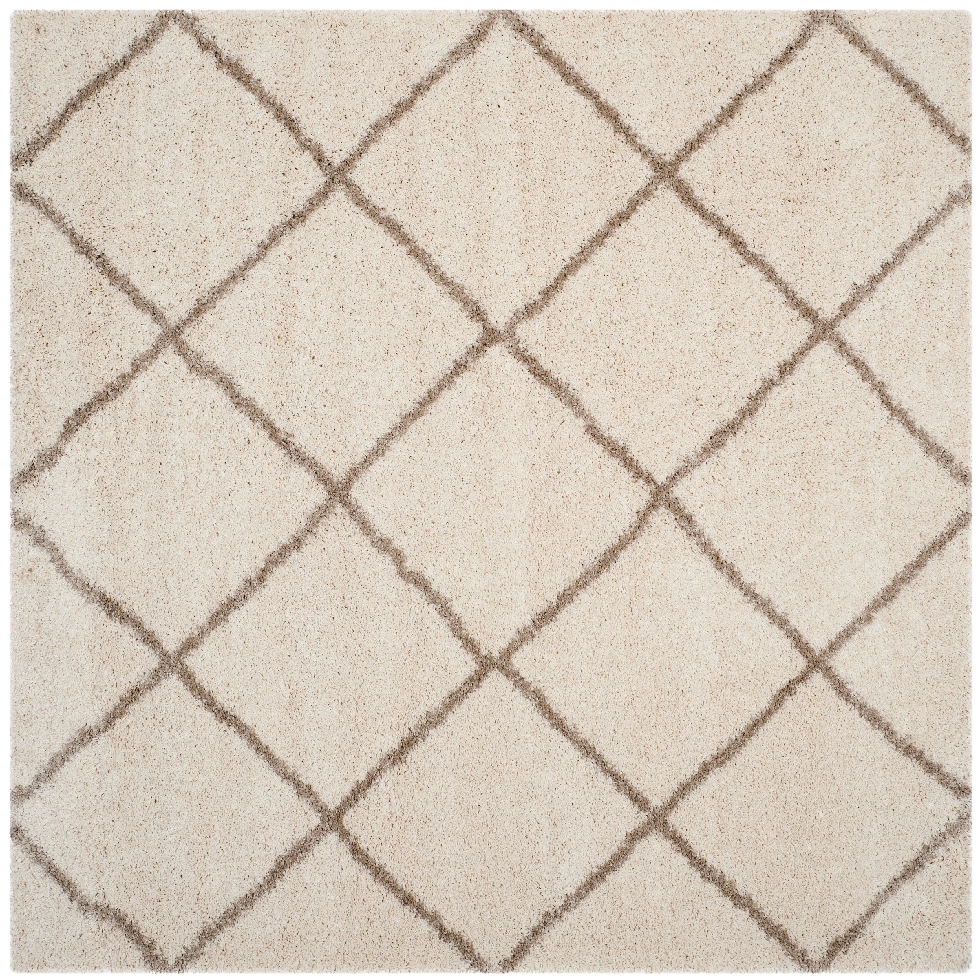 SAFAVIEH Hudson Shag Raili Diamond Trellis 2-inch Thick Rug