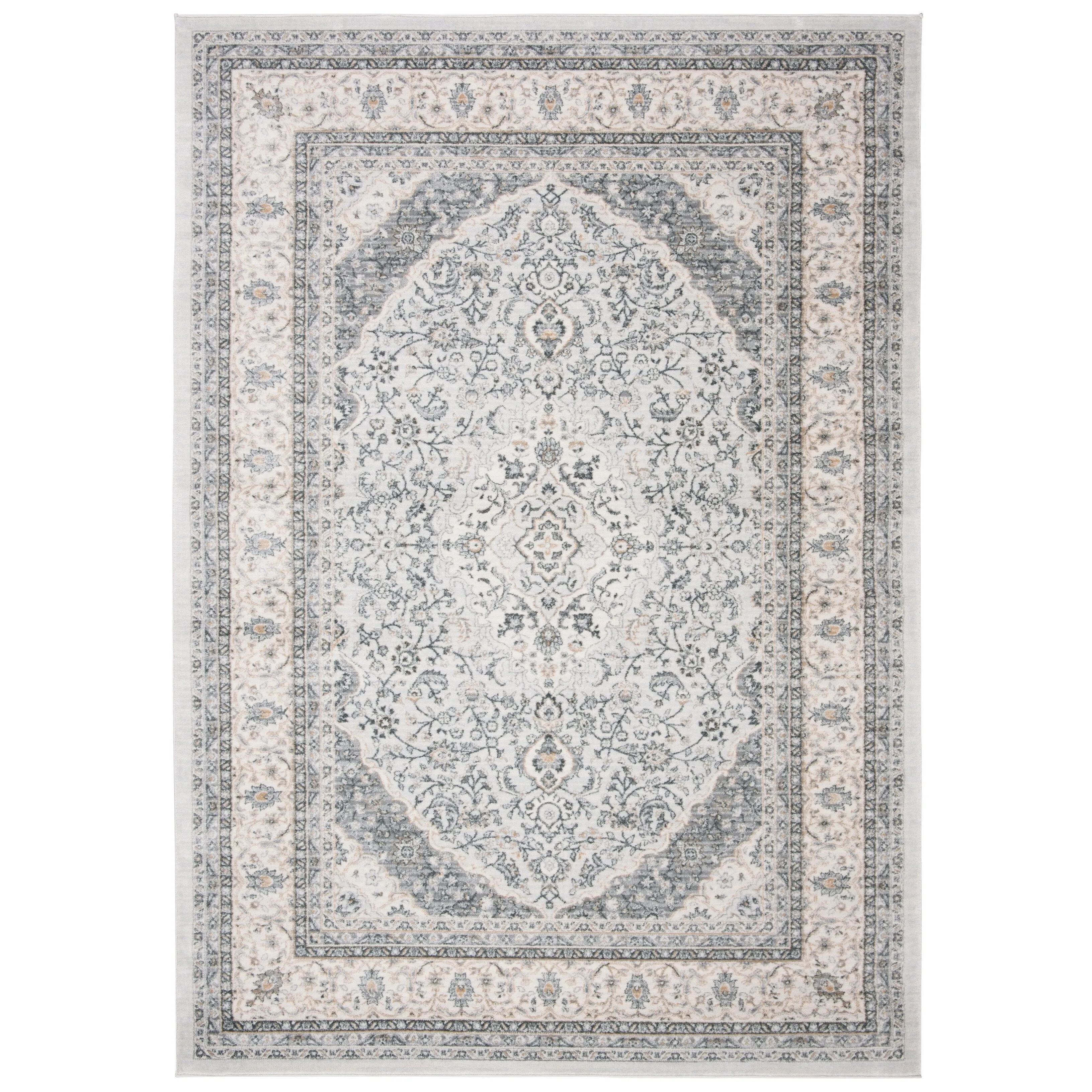 SAFAVIEH Isabella Anastasiia Traditional Oriental Rug - Light Grey/Cream - 5' 3 x 7' 6