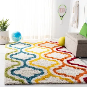 SAFAVIEH. Kids Shag Kristine Moroccan Rainbow Nursery Playroom 2-inch