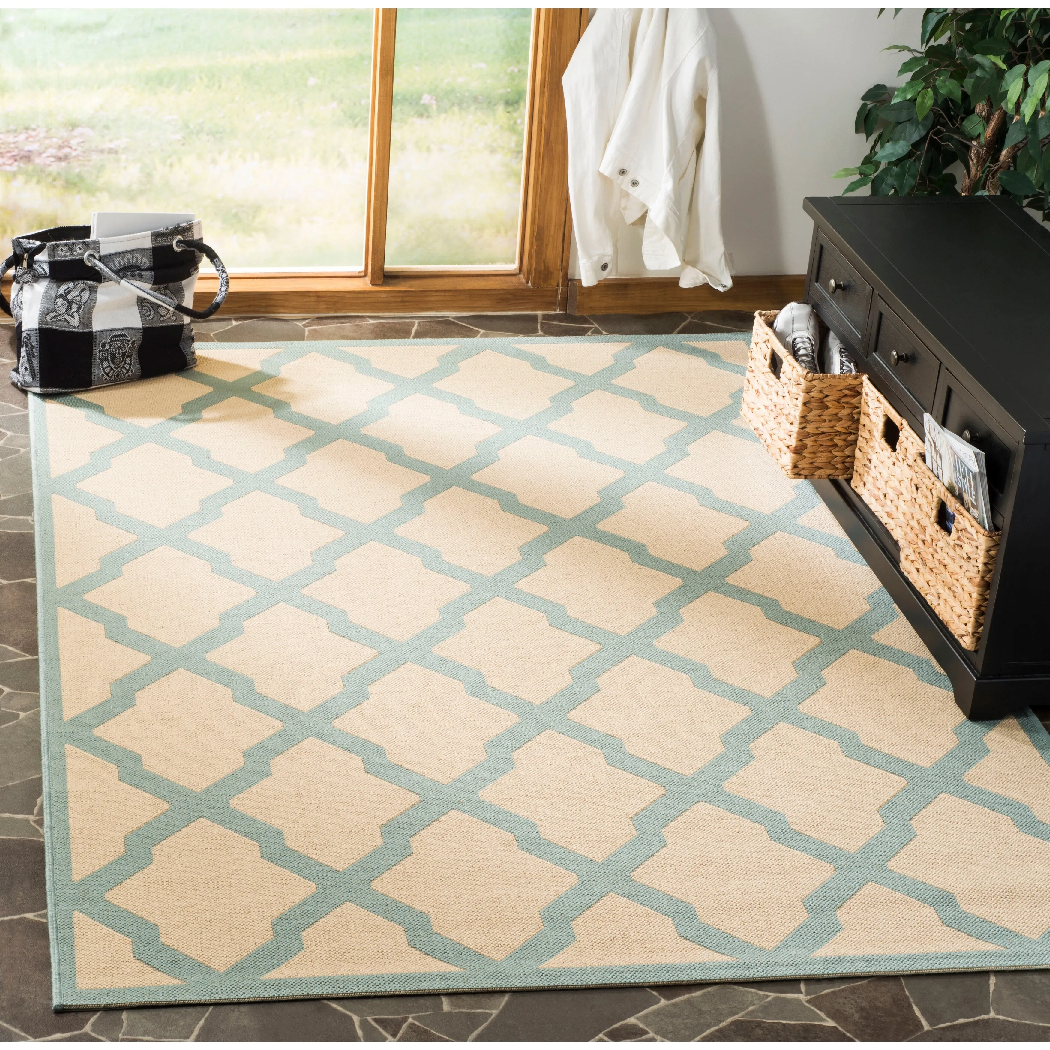 SAFAVIEH Linden Shirleyann Trellis Indoor/ Outdoor Patio Backyard Rug