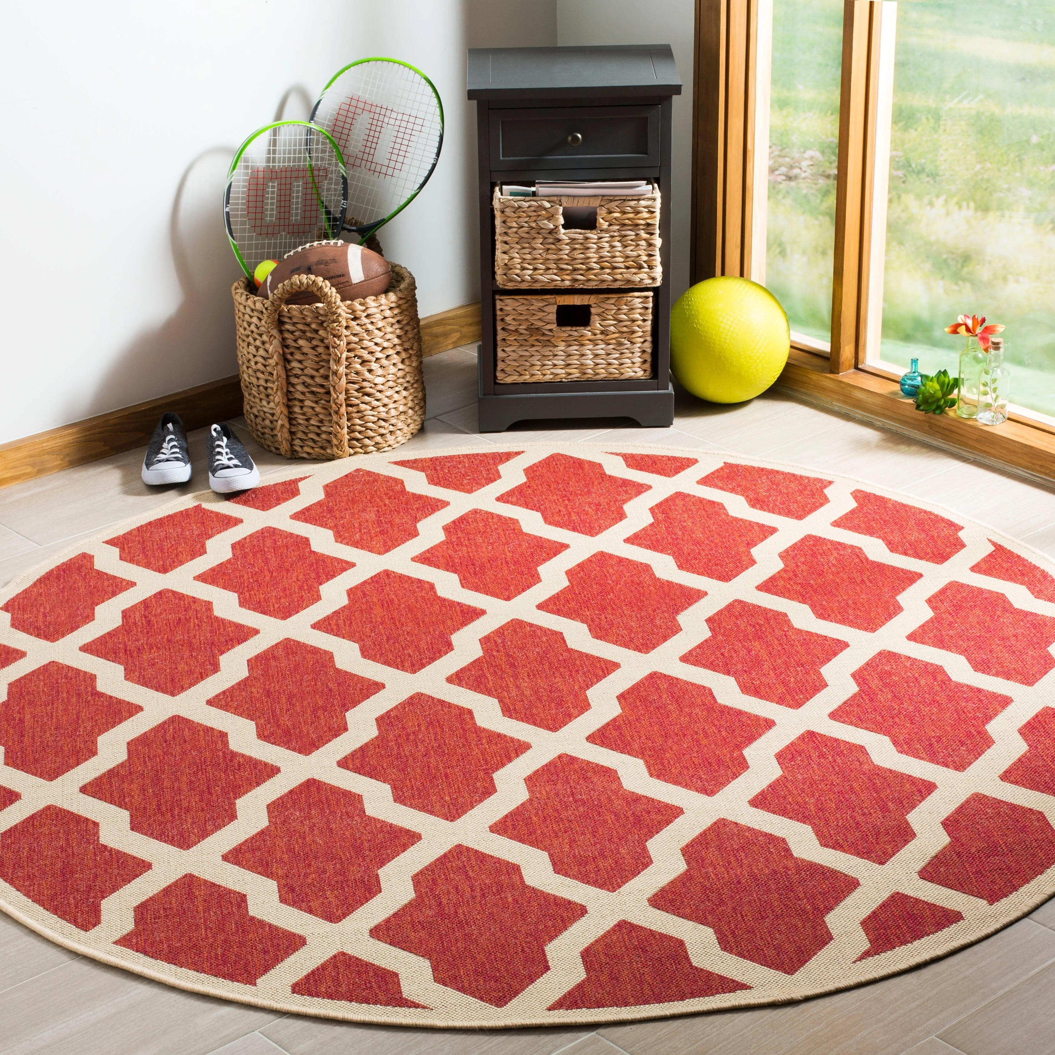 SAFAVIEH Linden Shirleyann Trellis Indoor/ Outdoor Patio Backyard Rug