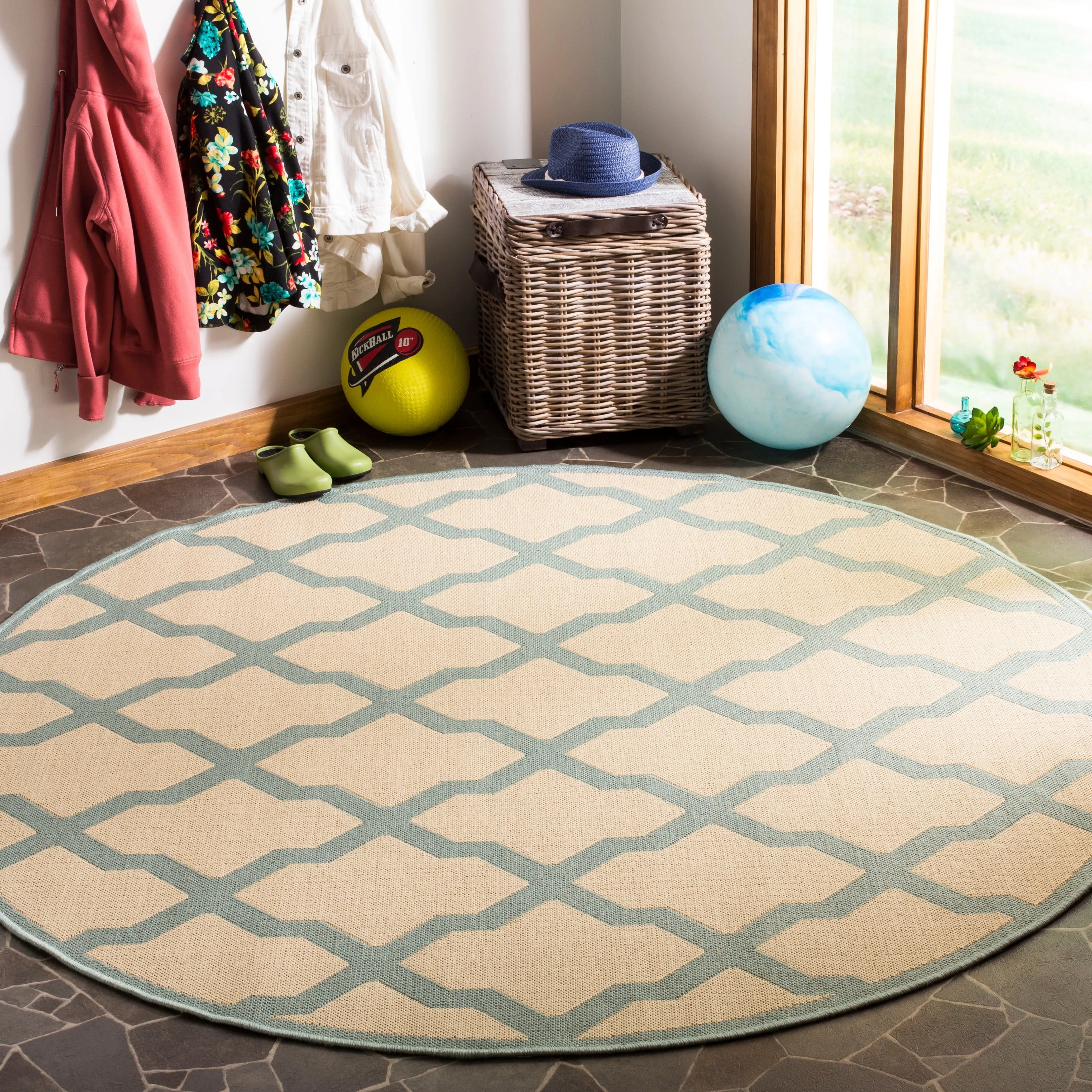 SAFAVIEH Linden Shirleyann Trellis Indoor/ Outdoor Patio Backyard Rug