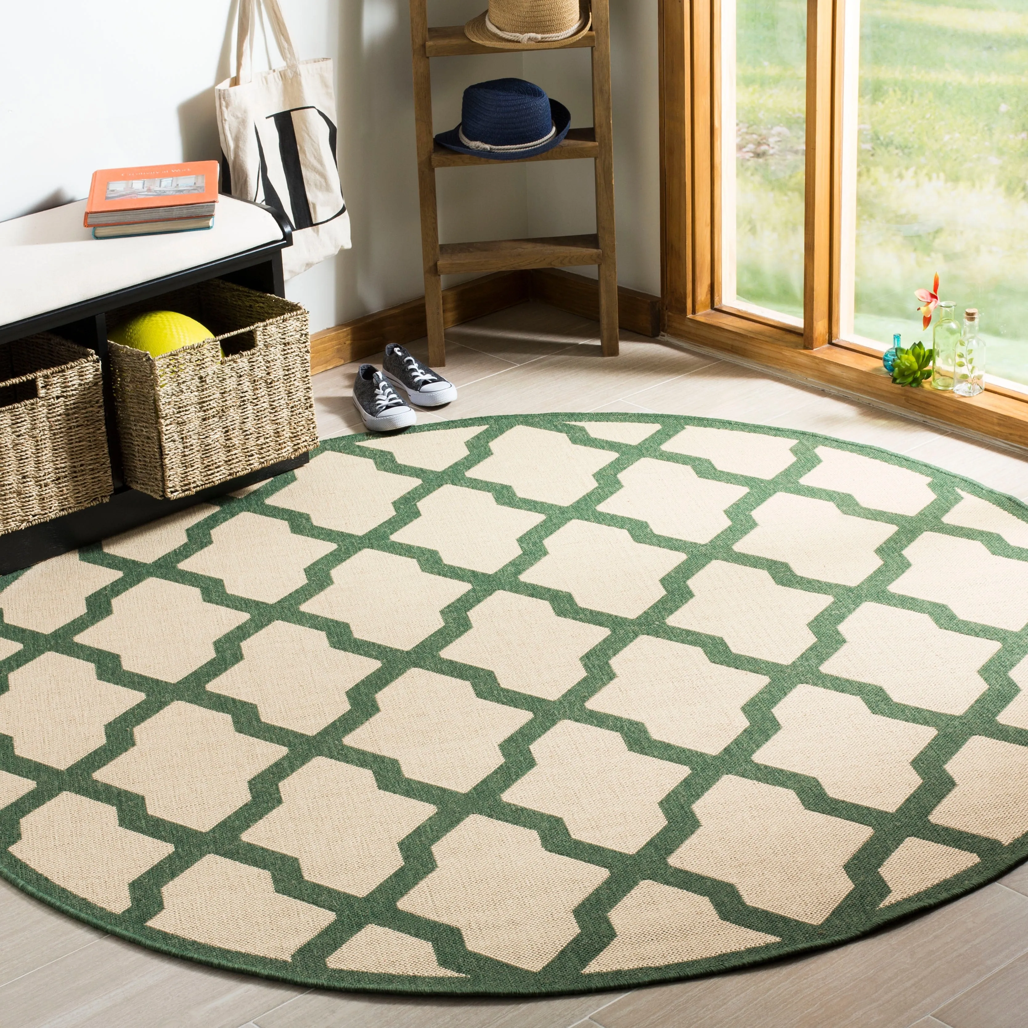 SAFAVIEH Linden Shirleyann Trellis Indoor/ Outdoor Patio Backyard Rug