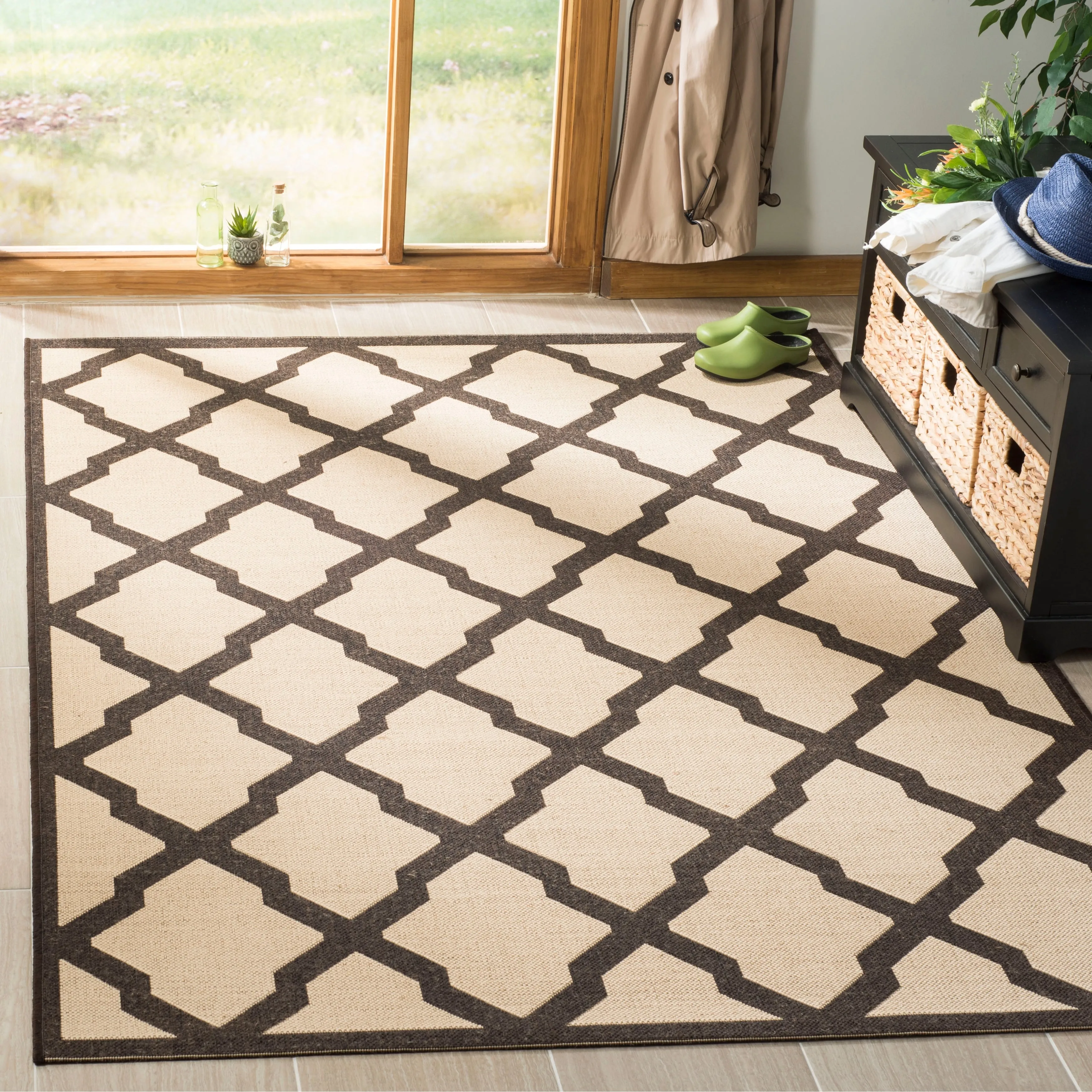 SAFAVIEH Linden Shirleyann Trellis Indoor/ Outdoor Patio Backyard Rug