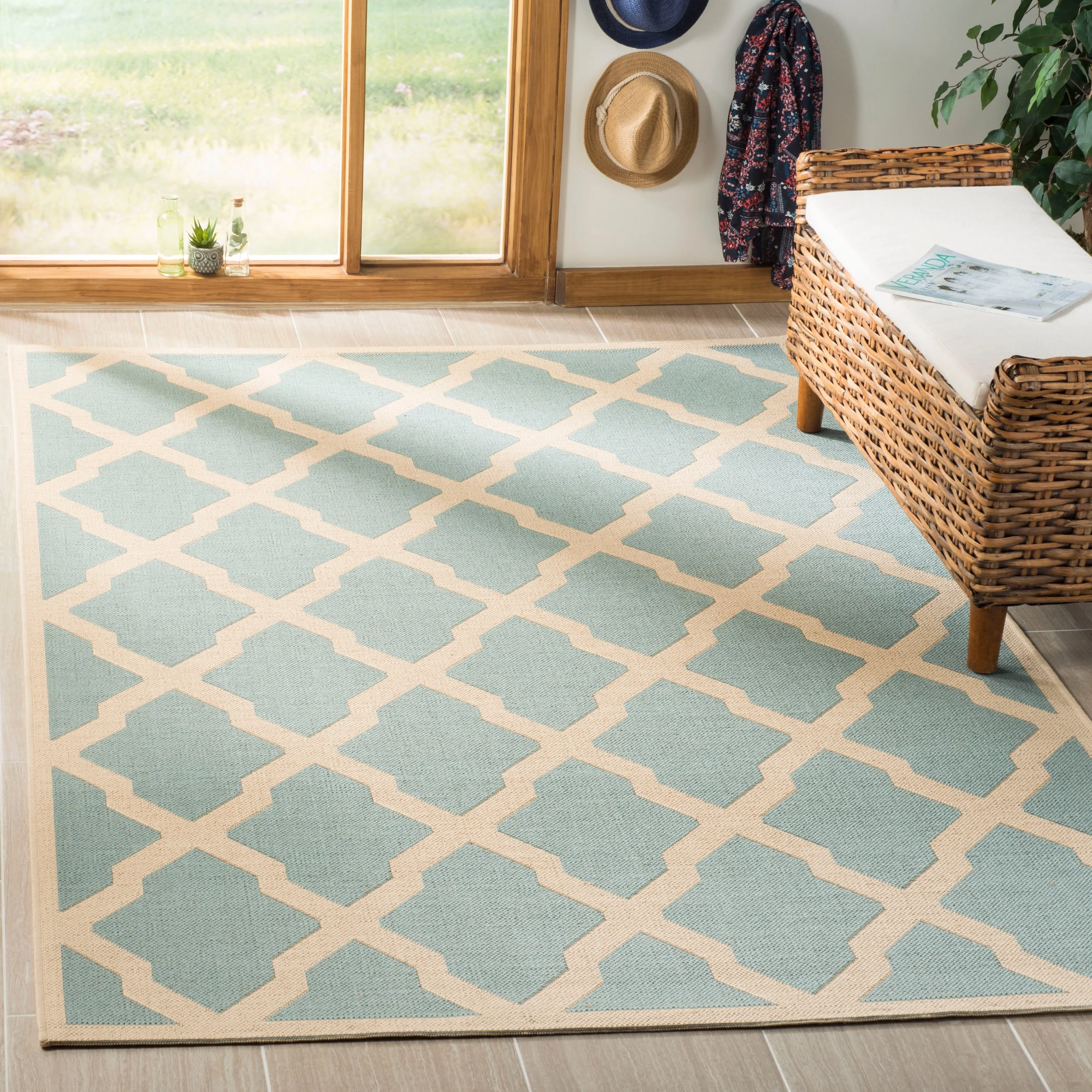 SAFAVIEH Linden Shirleyann Trellis Indoor/ Outdoor Patio Backyard Rug
