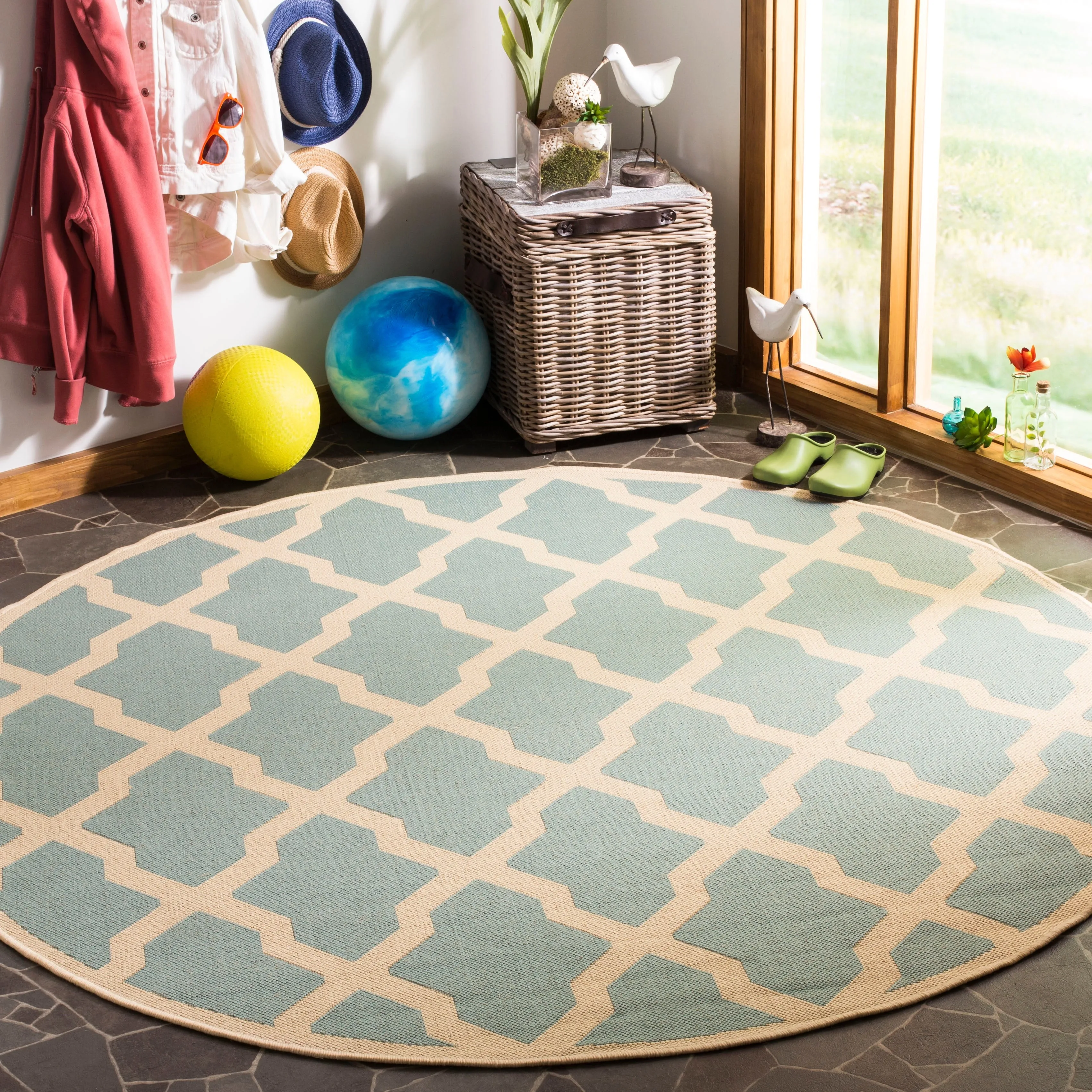 SAFAVIEH Linden Shirleyann Trellis Indoor/ Outdoor Patio Backyard Rug