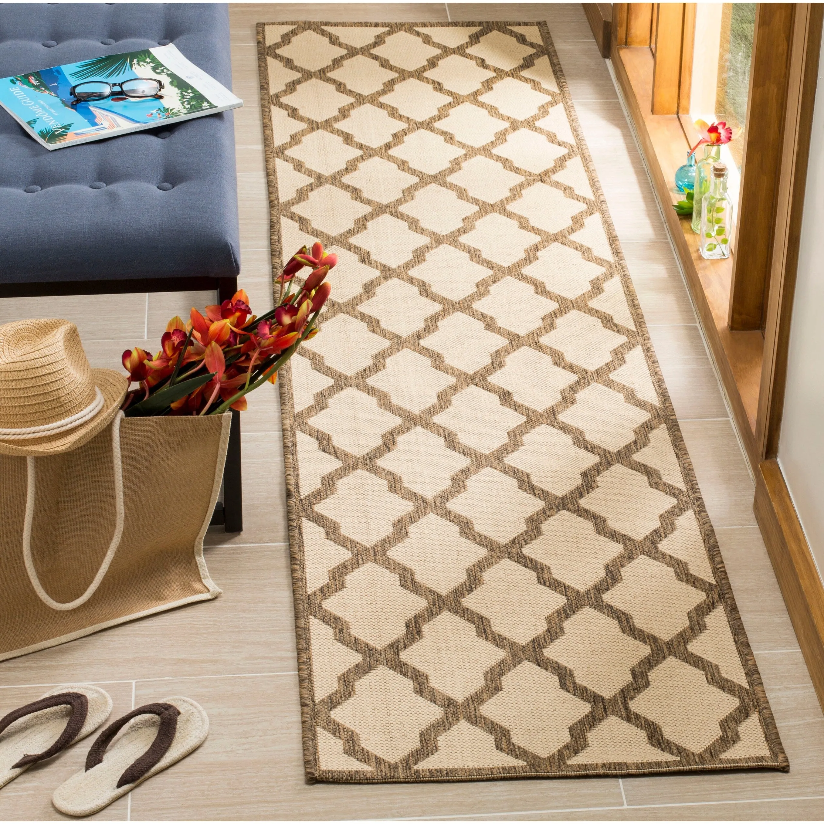 SAFAVIEH Linden Shirleyann Trellis Indoor/ Outdoor Patio Backyard Rug