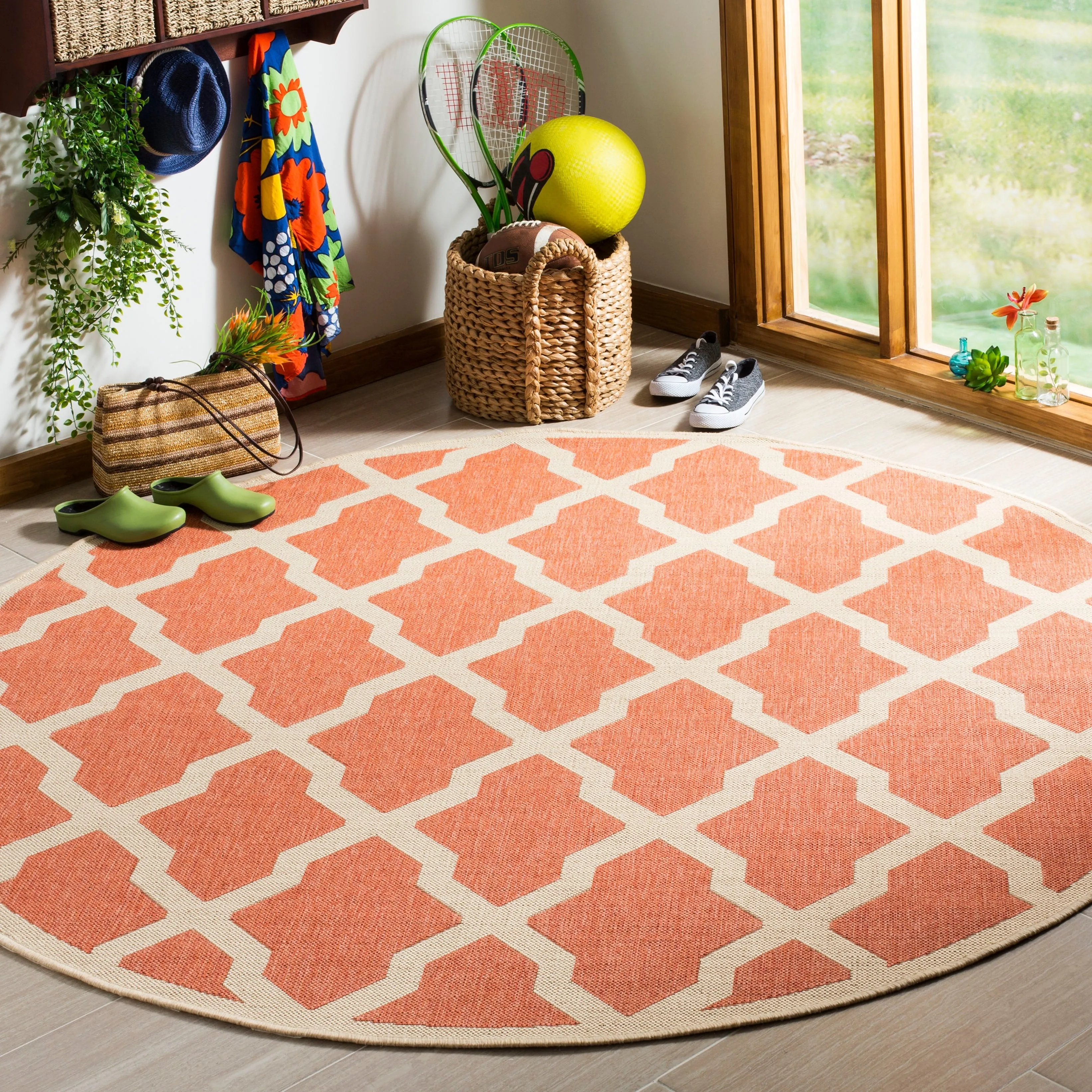 SAFAVIEH Linden Shirleyann Trellis Indoor/ Outdoor Patio Backyard Rug