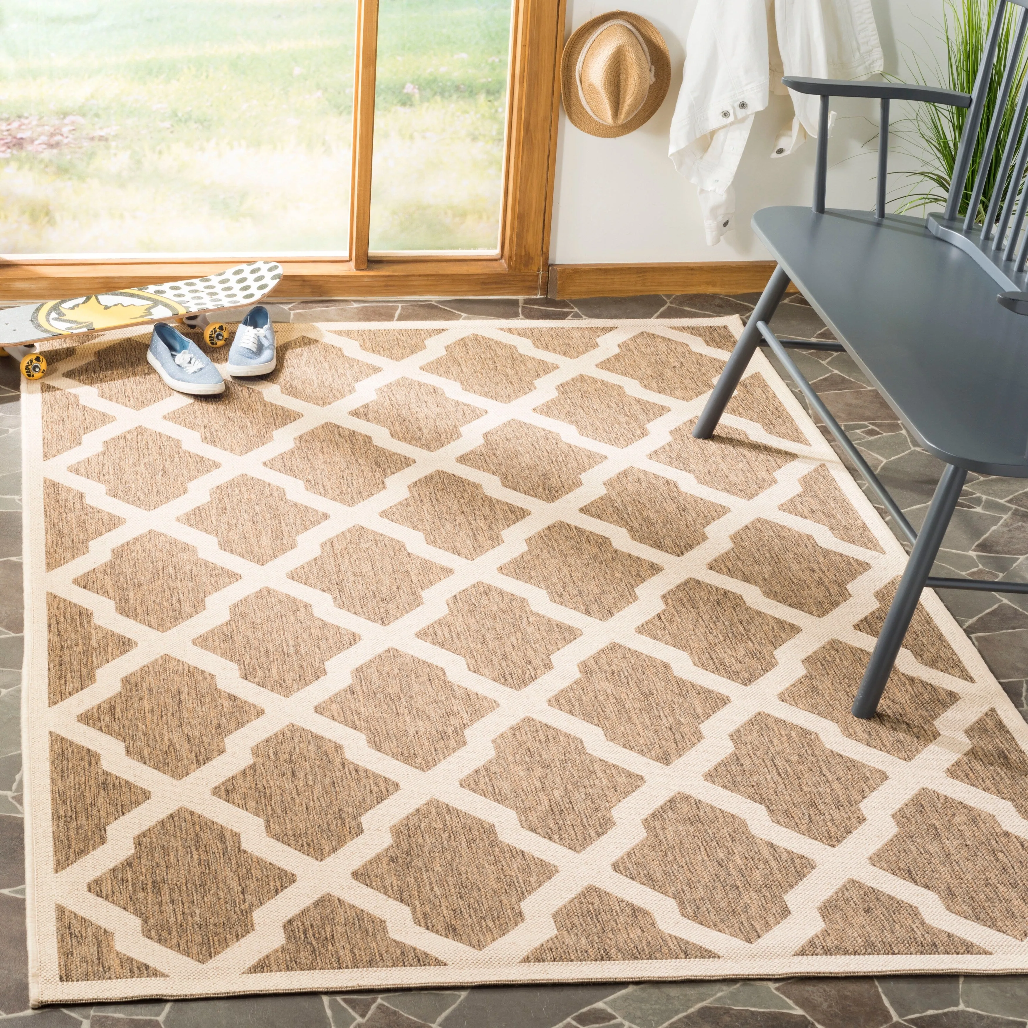 SAFAVIEH Linden Shirleyann Trellis Indoor/ Outdoor Patio Backyard Rug