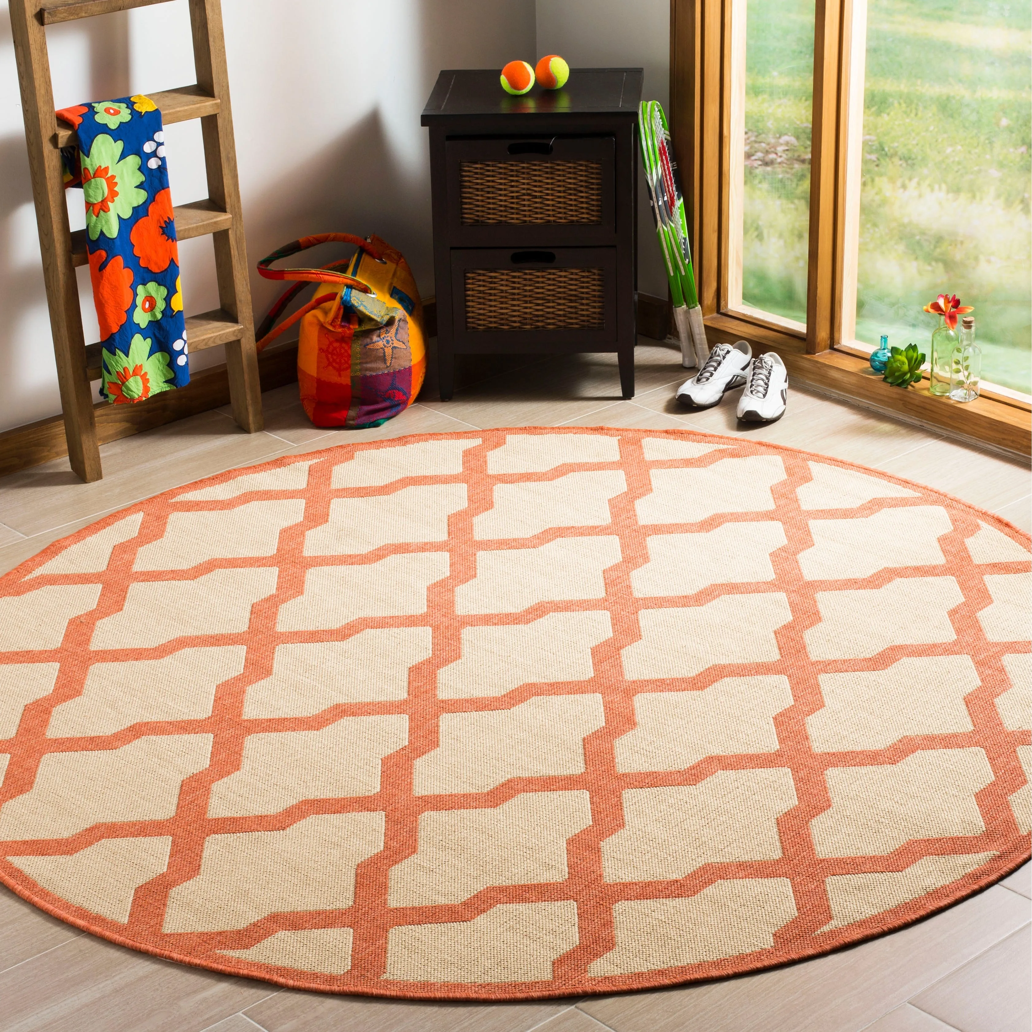 SAFAVIEH Linden Shirleyann Trellis Indoor/ Outdoor Patio Backyard Rug