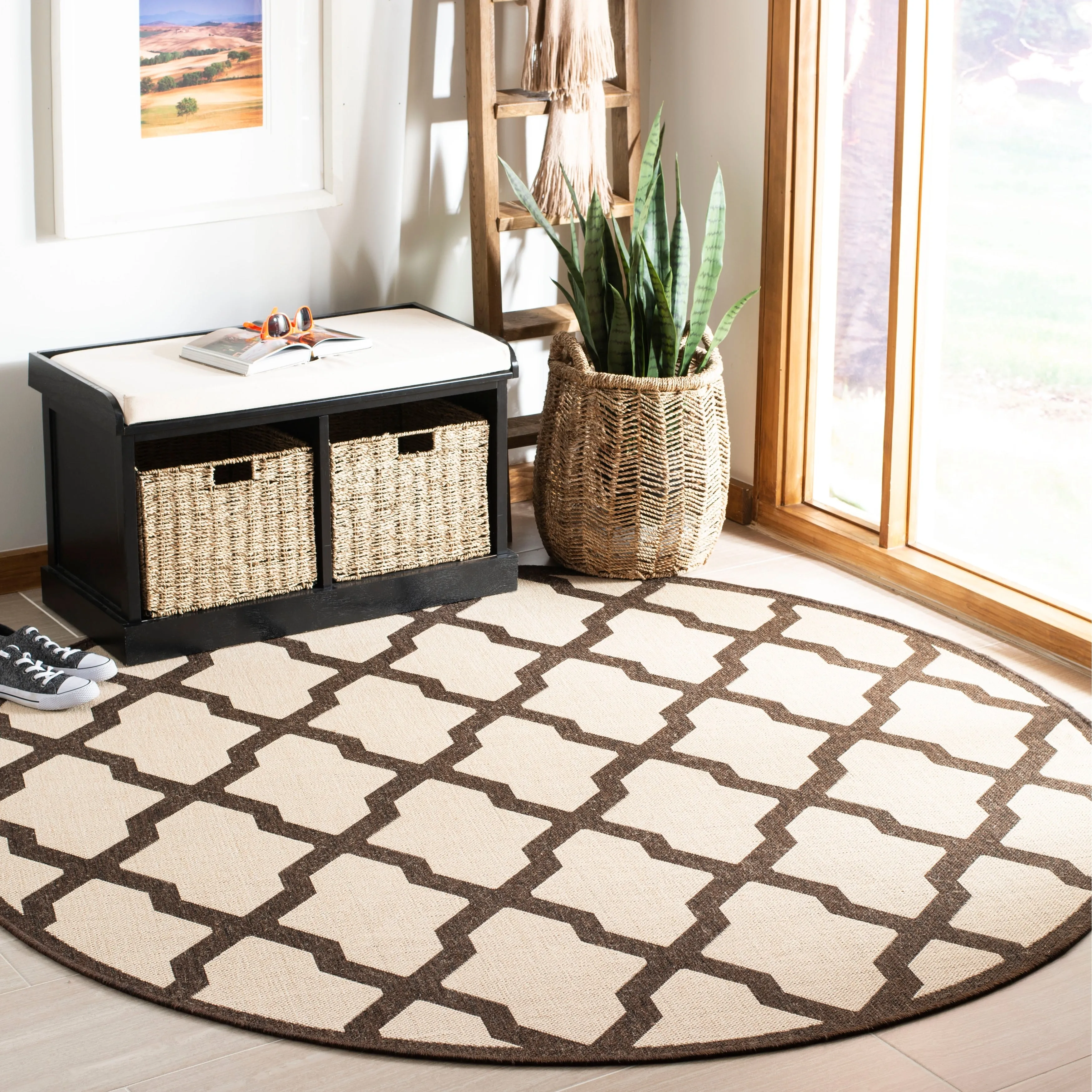 SAFAVIEH Linden Shirleyann Trellis Indoor/ Outdoor Patio Backyard Rug