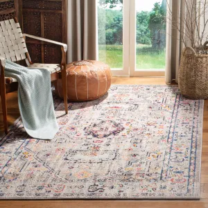 SAFAVIEH Madison Andra Boho Oriental Distressed Rug - Grey/Blue - 4' x 6'