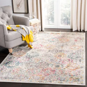 SAFAVIEH Madison Avery Boho Chic Distressed Area Rug - Grey/Gold - 5'3 Square
