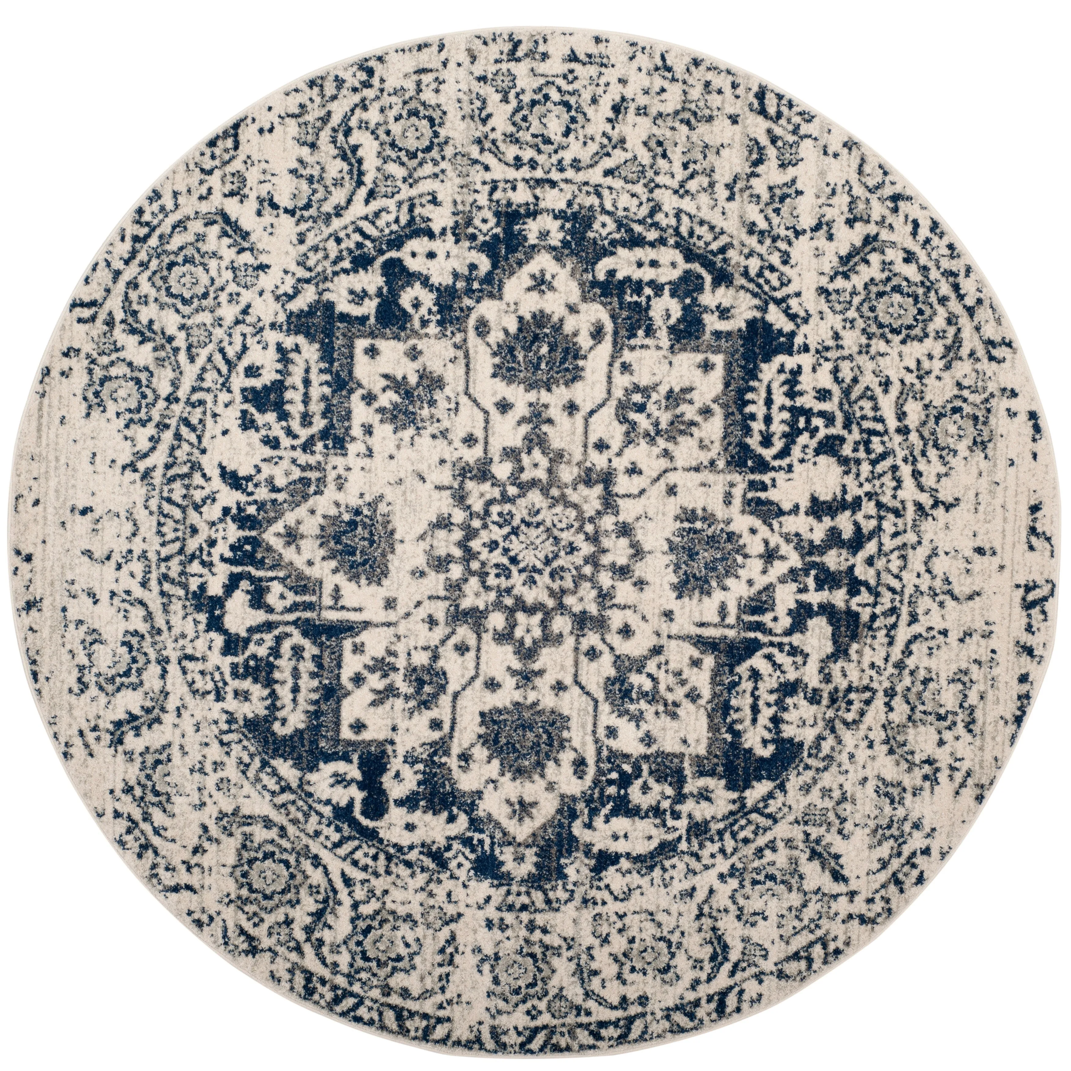 SAFAVIEH Madison Delois Medallion Rustic Farmhouse Distressed Rug