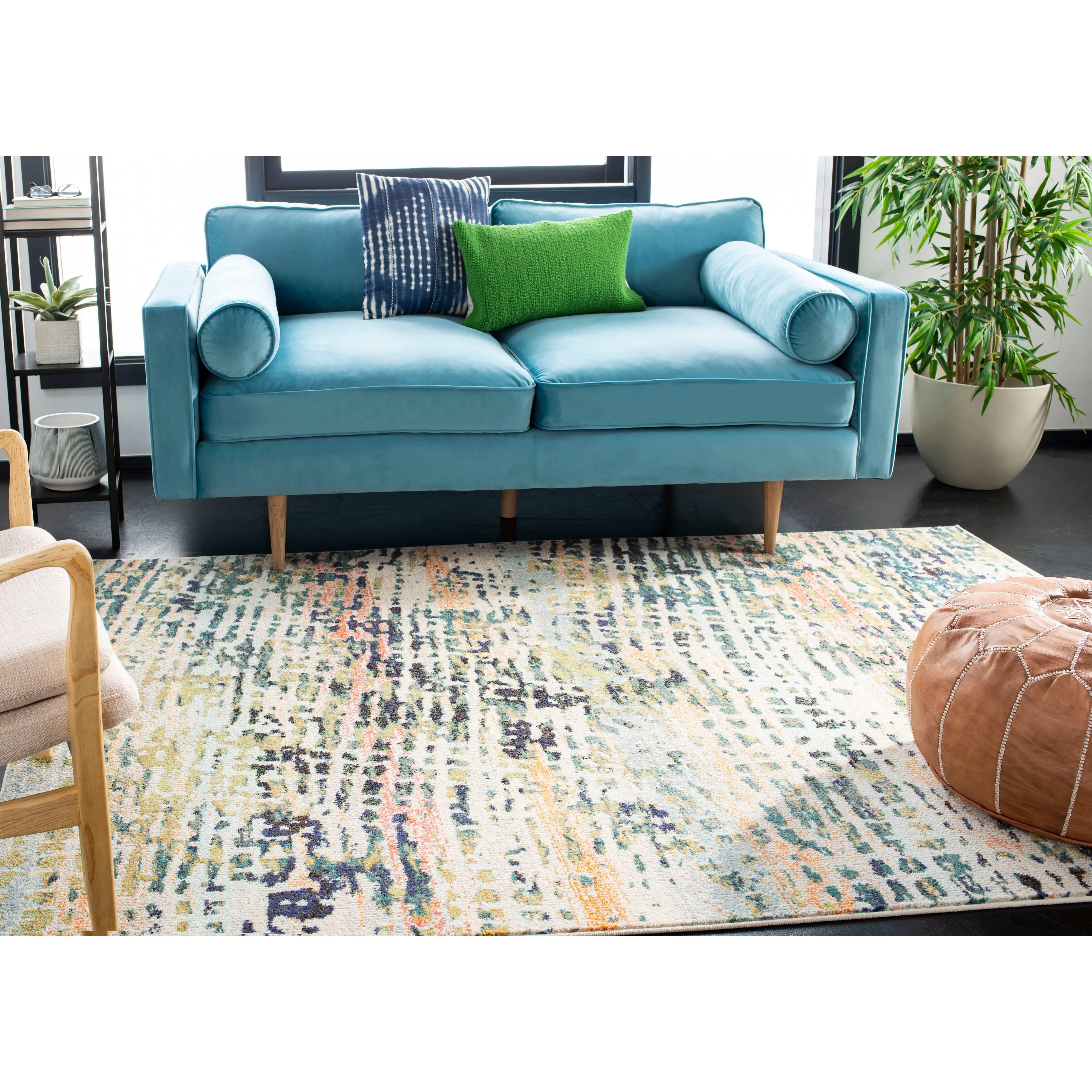 SAFAVIEH Madison Erlinda Vintage Boho Abstract Rug