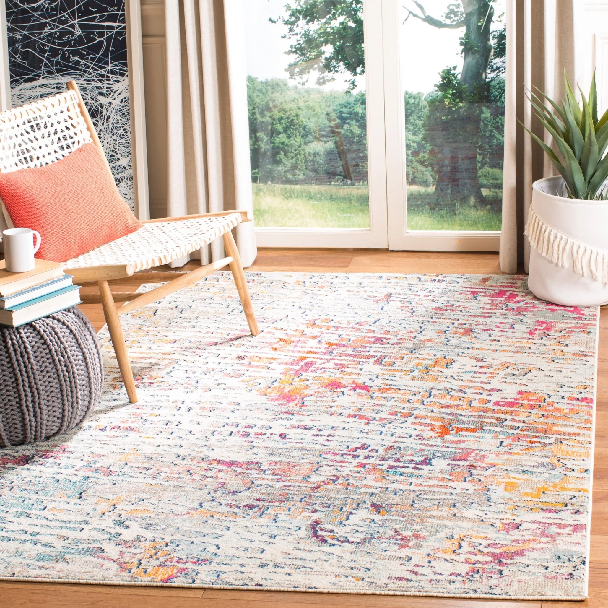SAFAVIEH Madison Erlinda Vintage Boho Abstract Rug