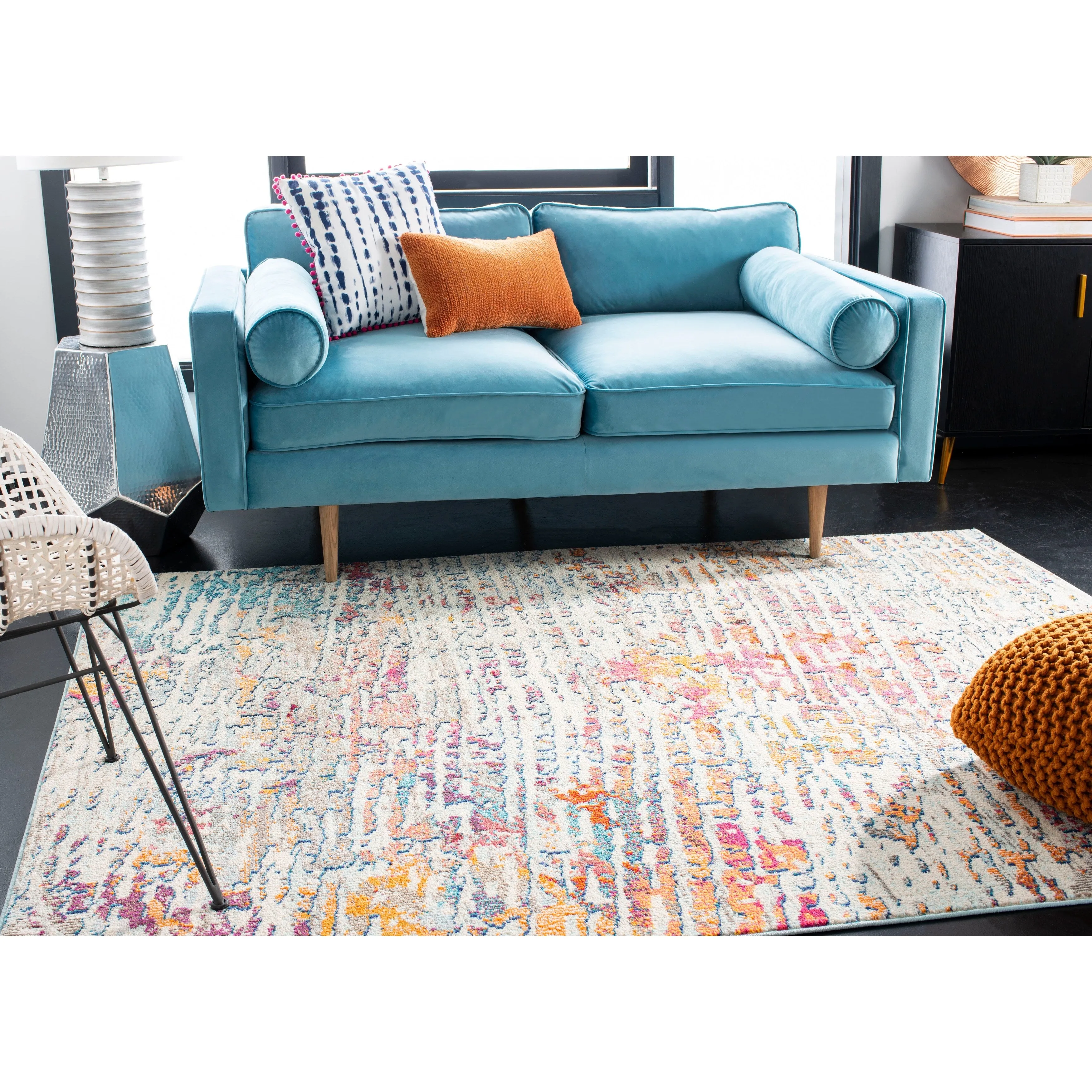 SAFAVIEH Madison Erlinda Vintage Boho Abstract Rug