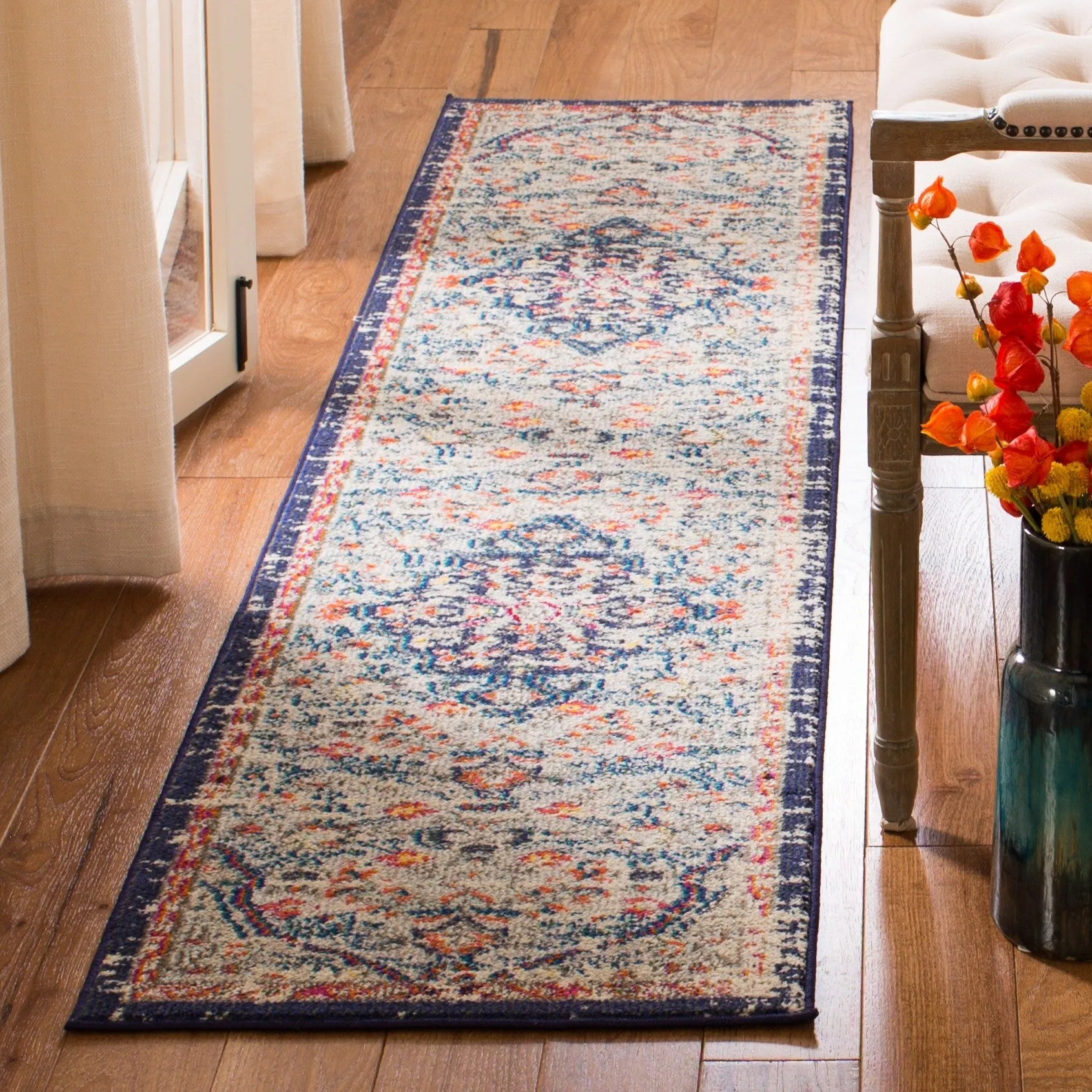 SAFAVIEH Madison Libusa Boho Medallion Distressed Rug