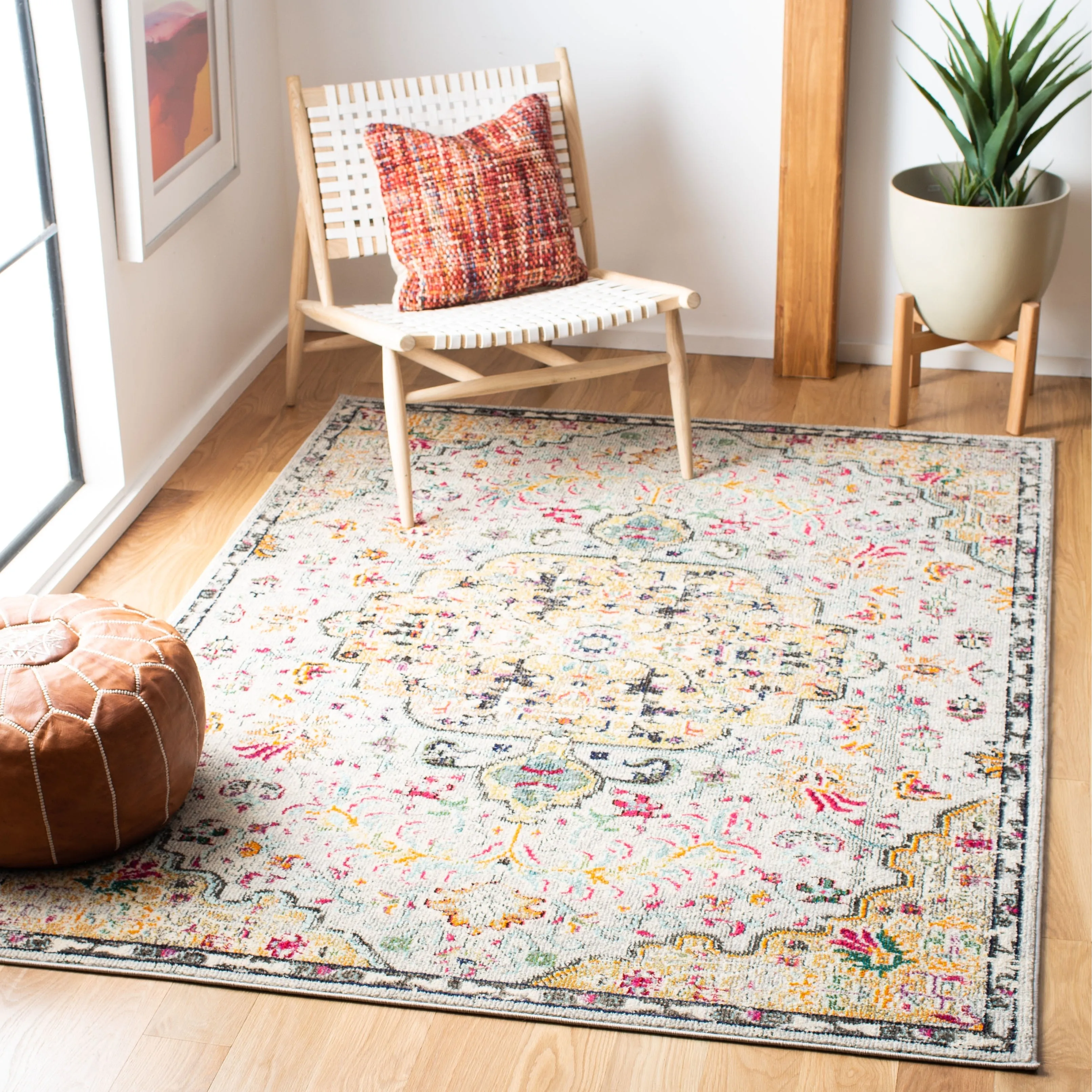 SAFAVIEH Madison Libusa Boho Medallion Distressed Rug