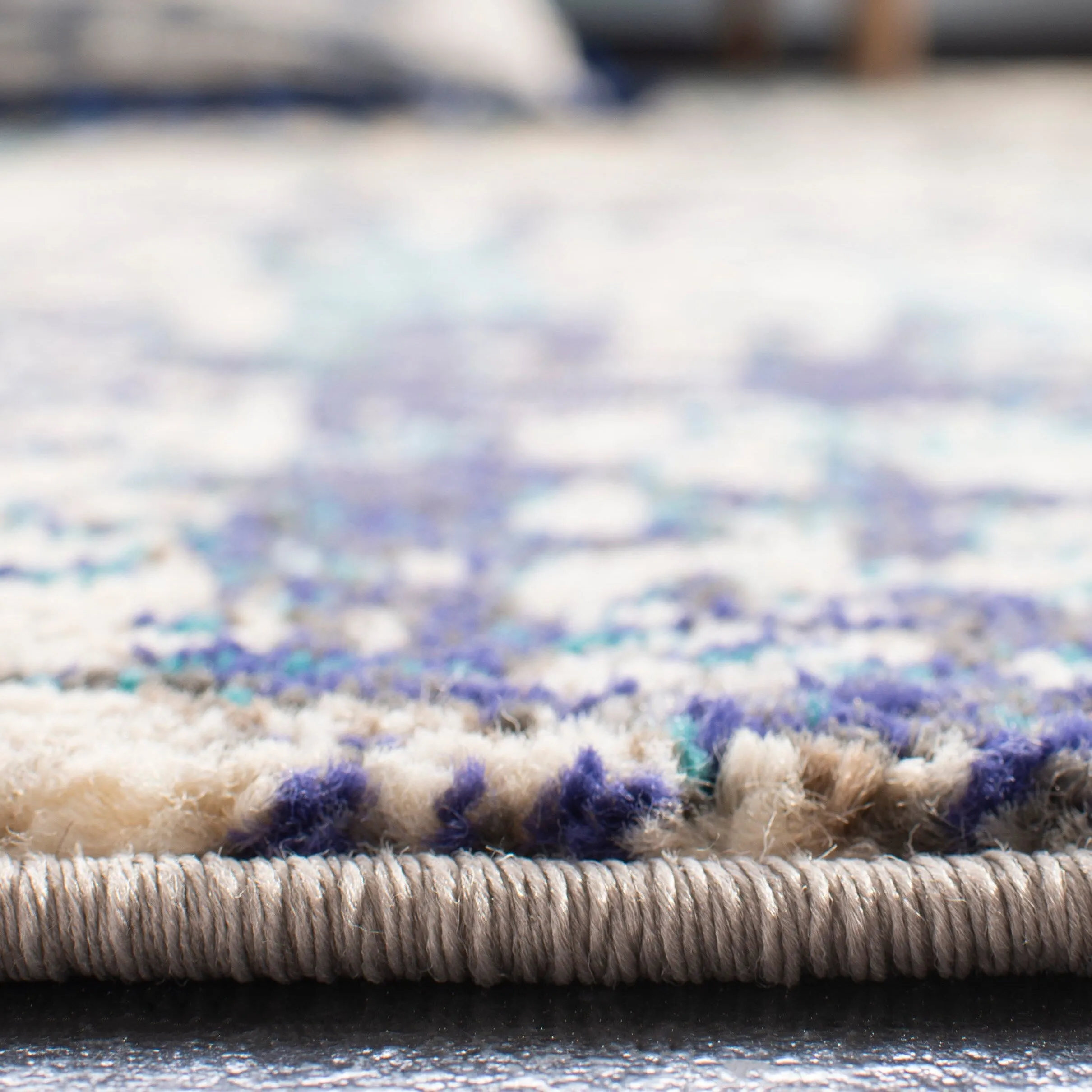 SAFAVIEH Madison Miloslava Modern Abstract Rug - Cream/Blue - 9' x 12'