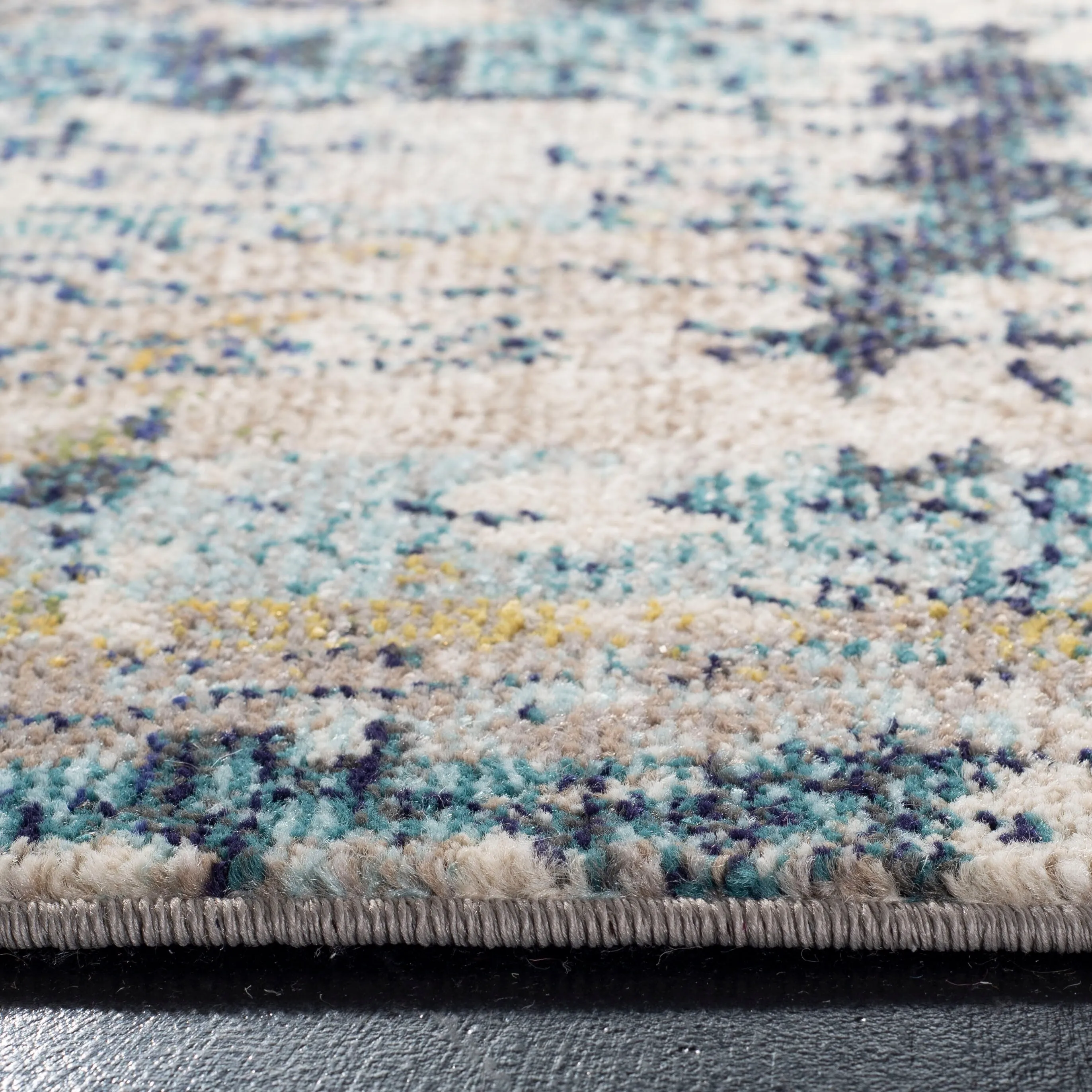 SAFAVIEH Madison Miloslava Modern Abstract Rug - Cream/Blue - 9' x 12'