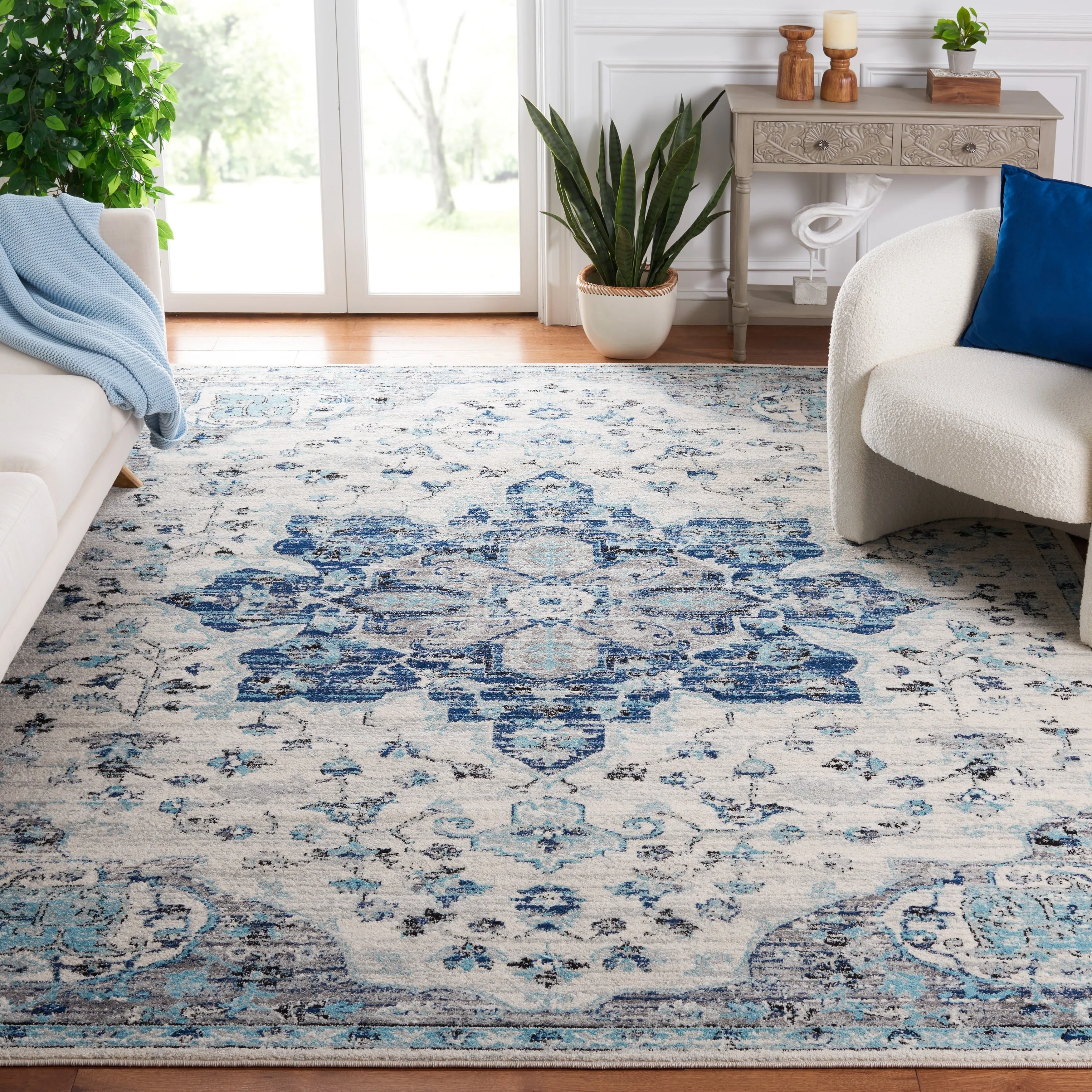 SAFAVIEH Madison Peggie Vintage Boho Medallion Rug