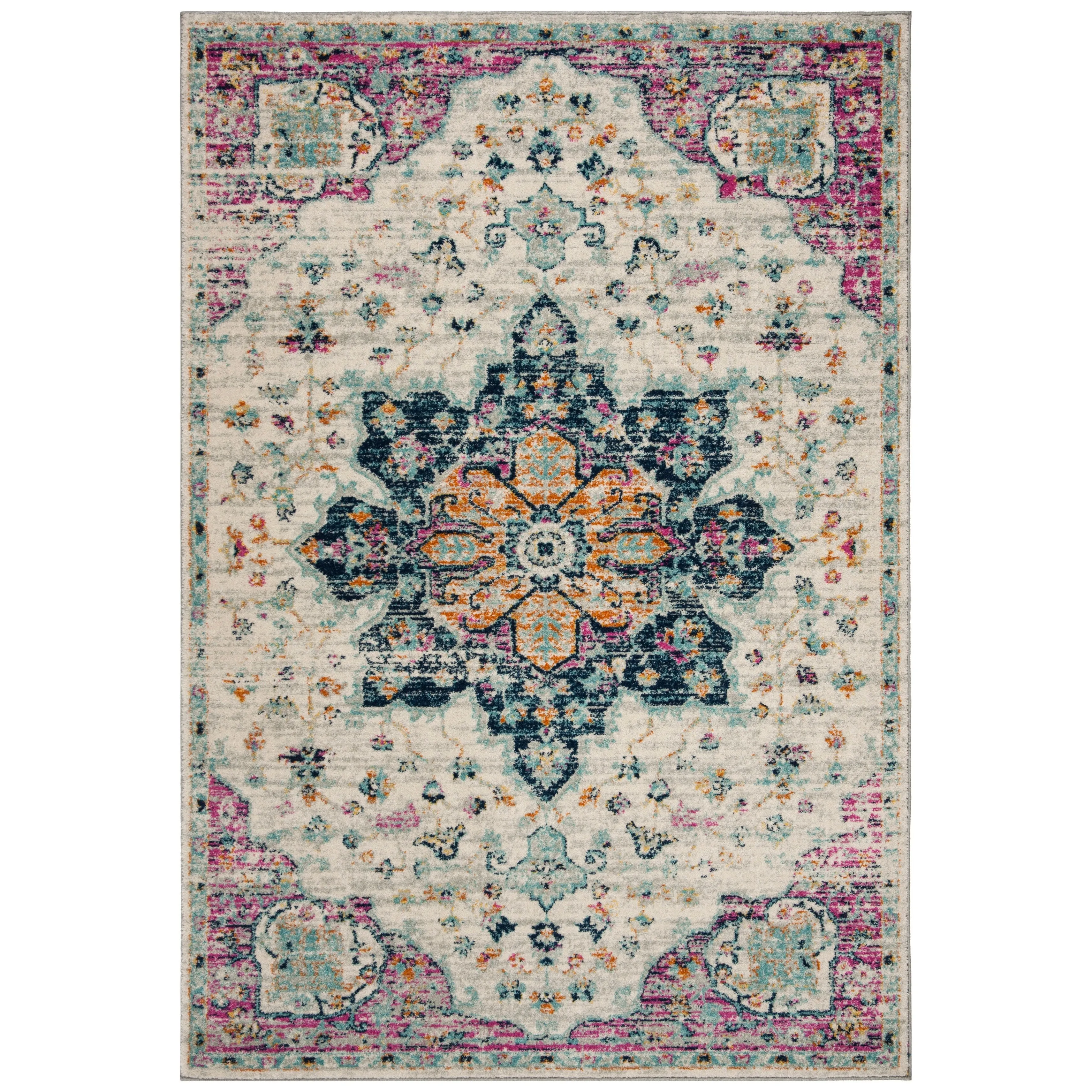 SAFAVIEH Madison Peggie Vintage Boho Medallion Rug