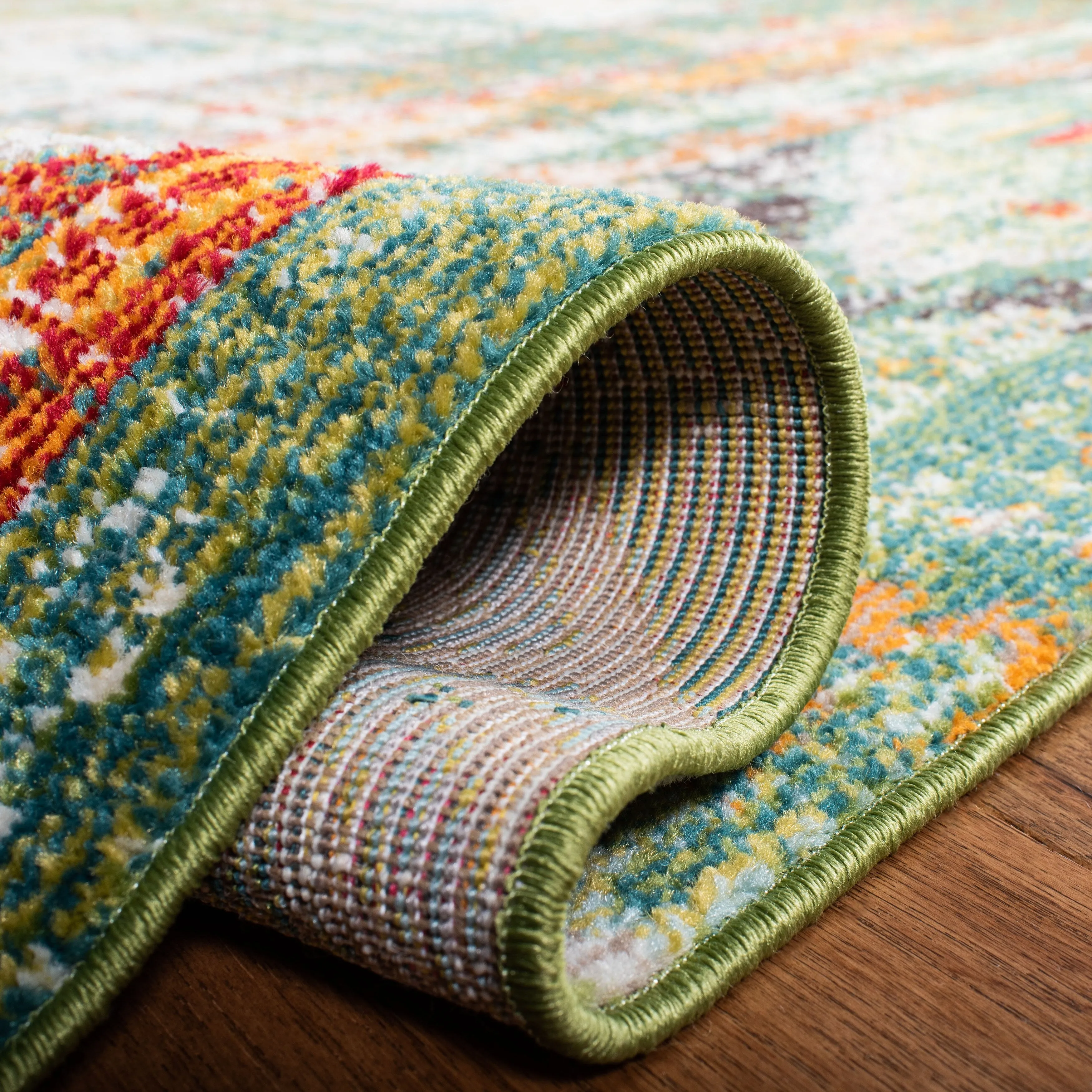 SAFAVIEH. Madison Sonya Abstract Boho Distressed Rug
