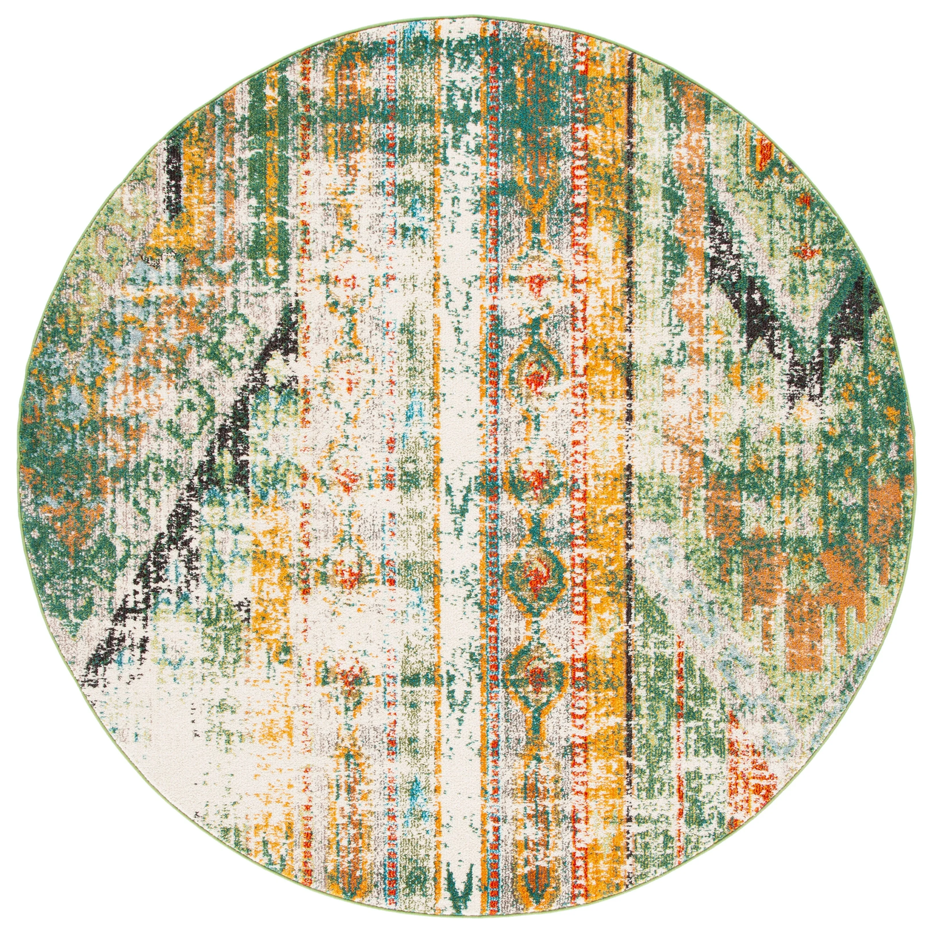 SAFAVIEH. Madison Sonya Abstract Boho Distressed Rug