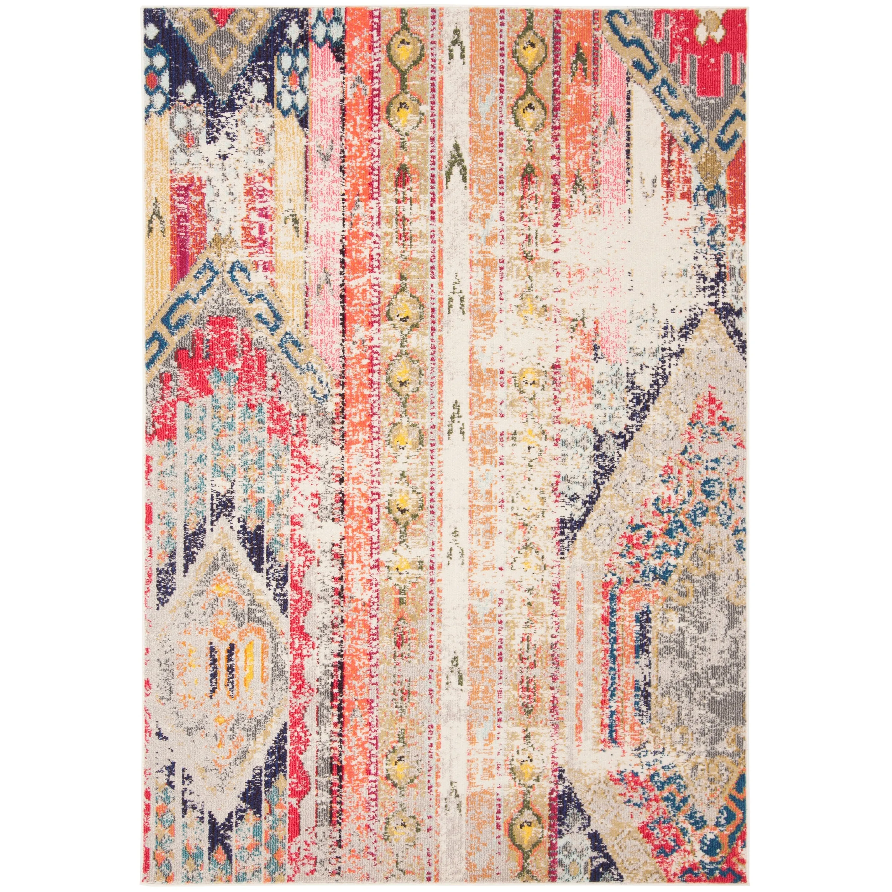 SAFAVIEH. Madison Sonya Abstract Boho Distressed Rug