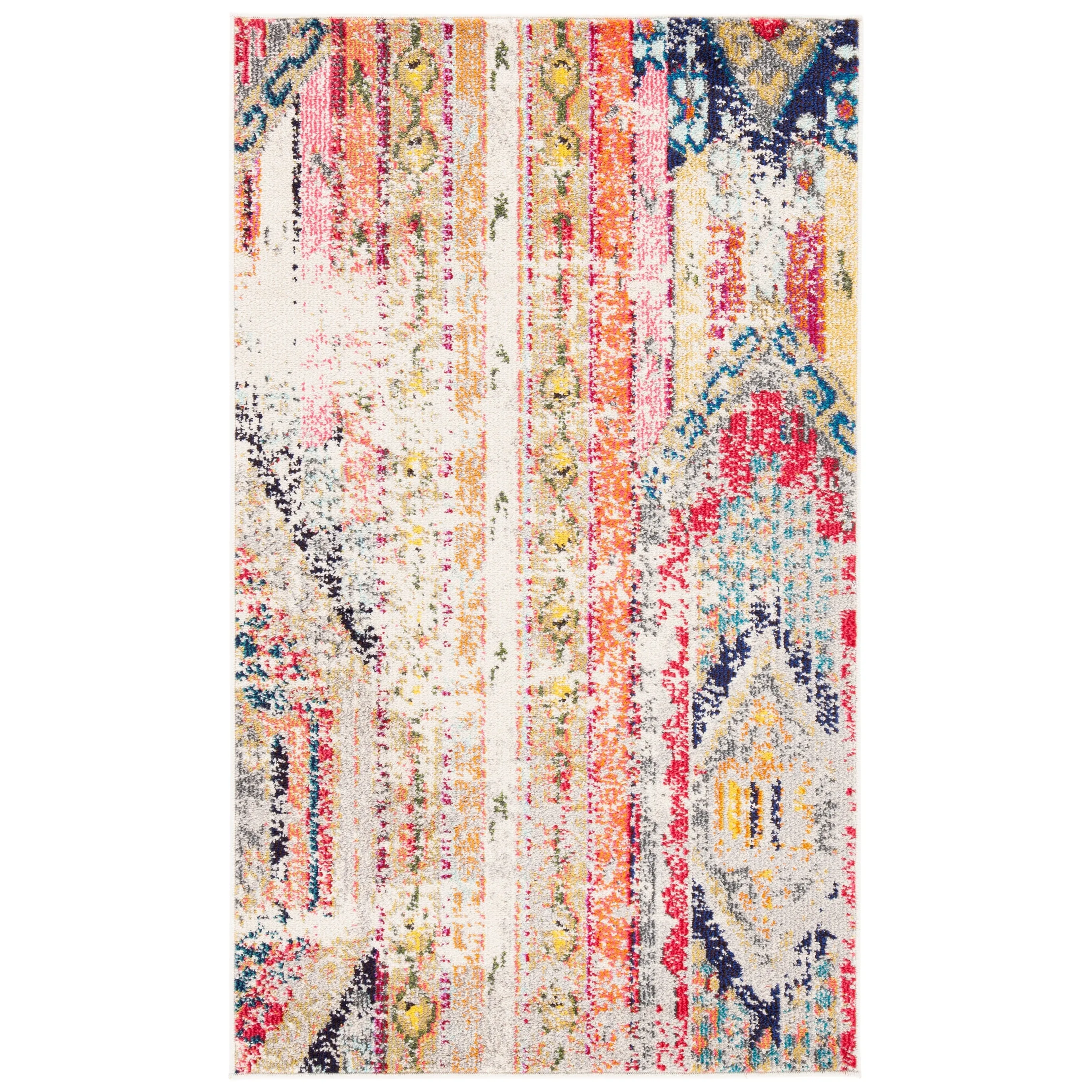 SAFAVIEH. Madison Sonya Abstract Boho Distressed Rug